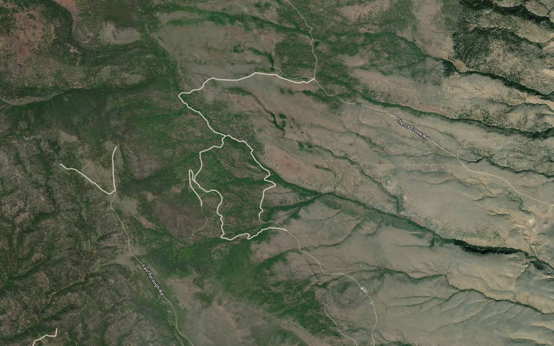 Satellite map of the North Fork Cherry Creek