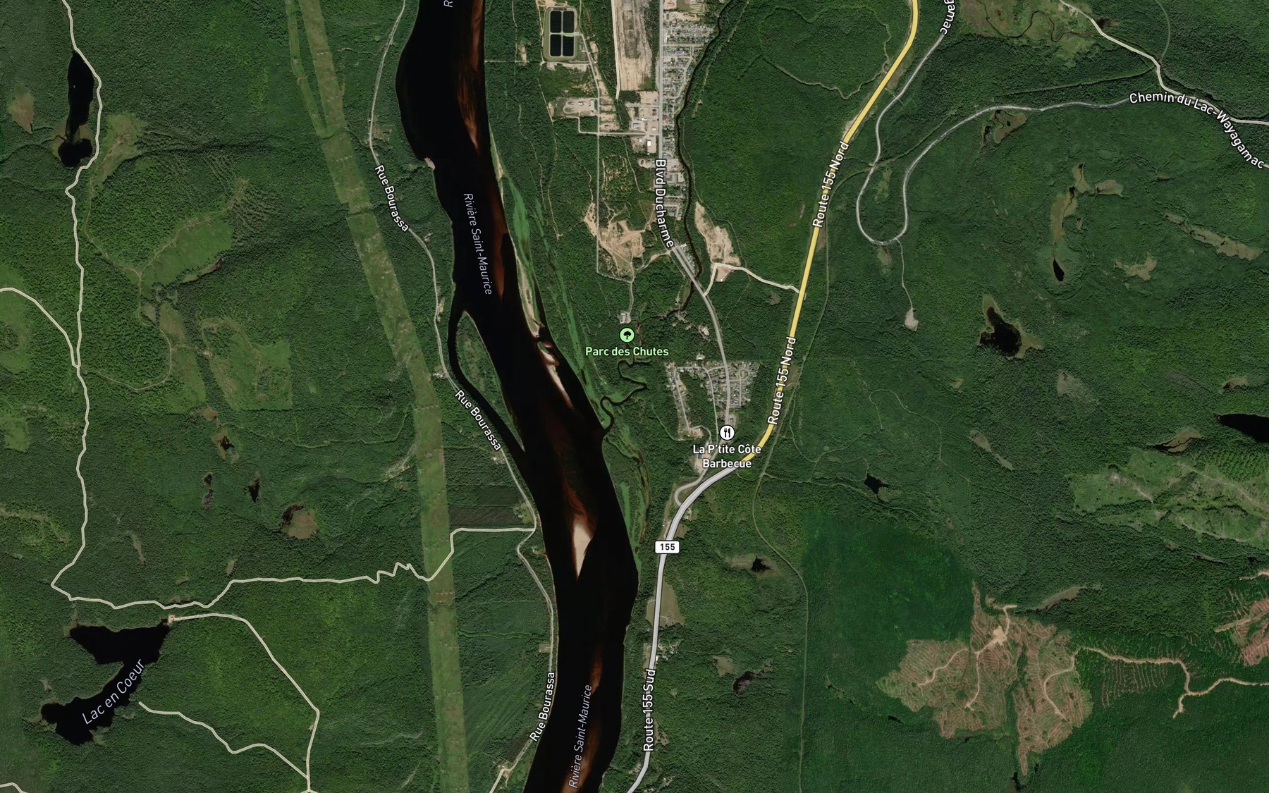 Satellite map of the Ruisseau Martel