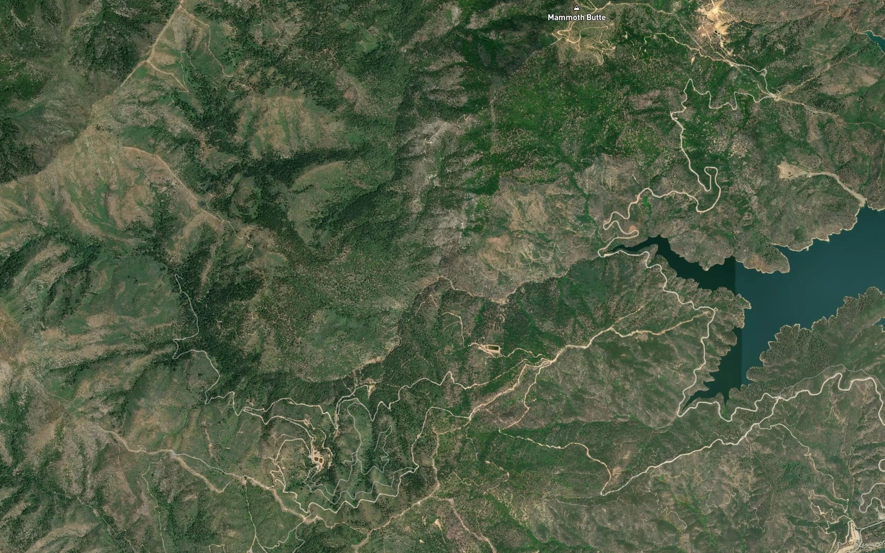Satellite map of the North Fork Squaw Creek