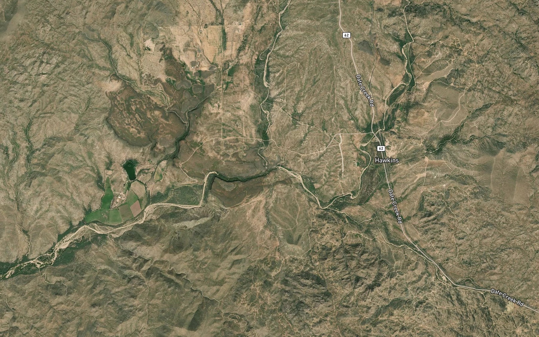 Satellite map of the Cottonwood Creek