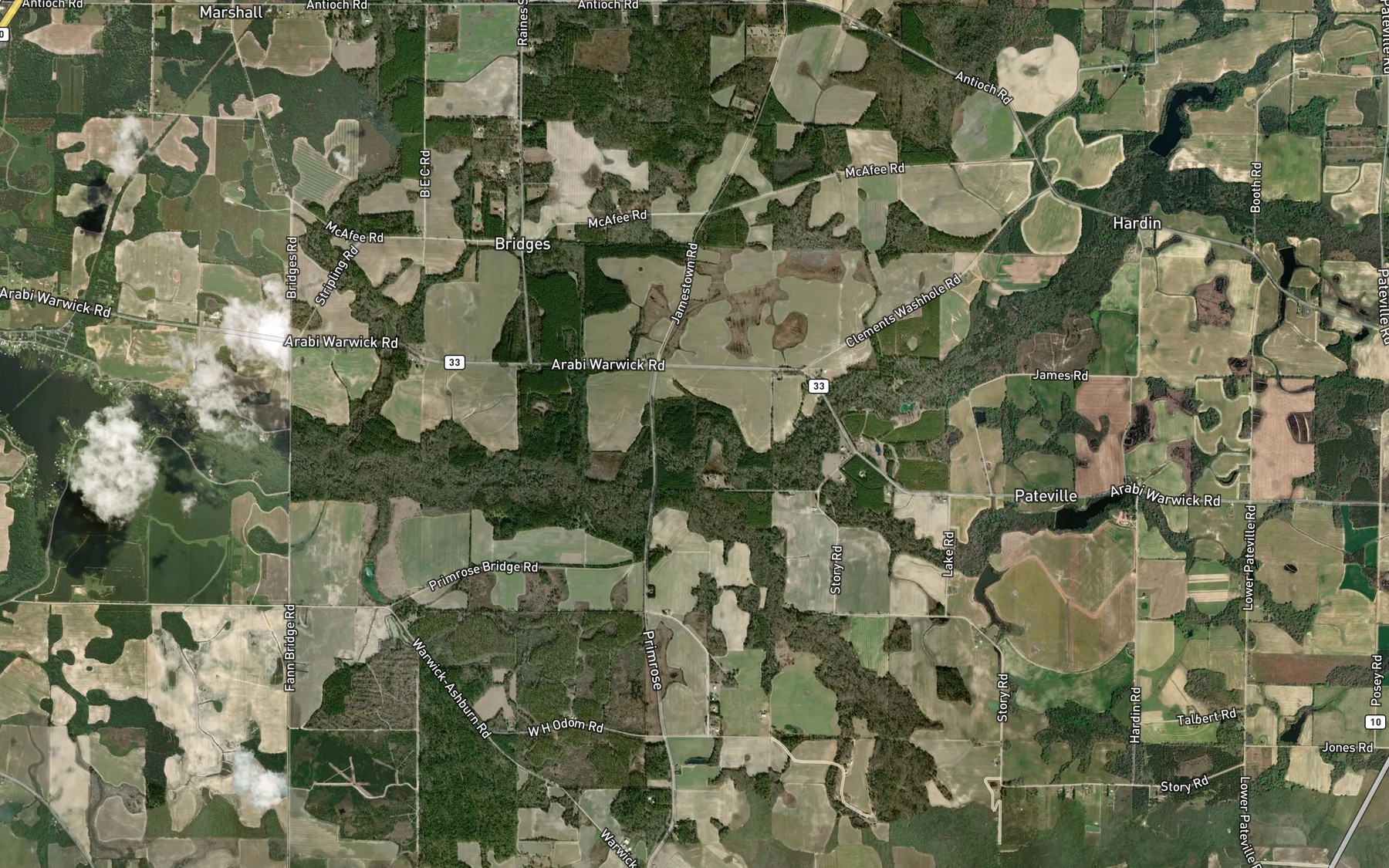 Satellite map of the North Branch Swift Creek