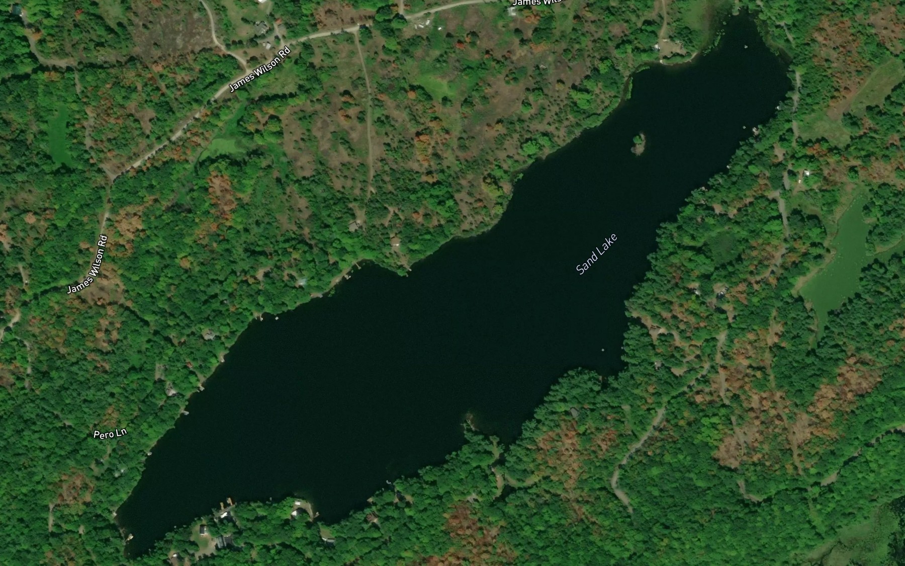 Satellite map of the Sand Lake