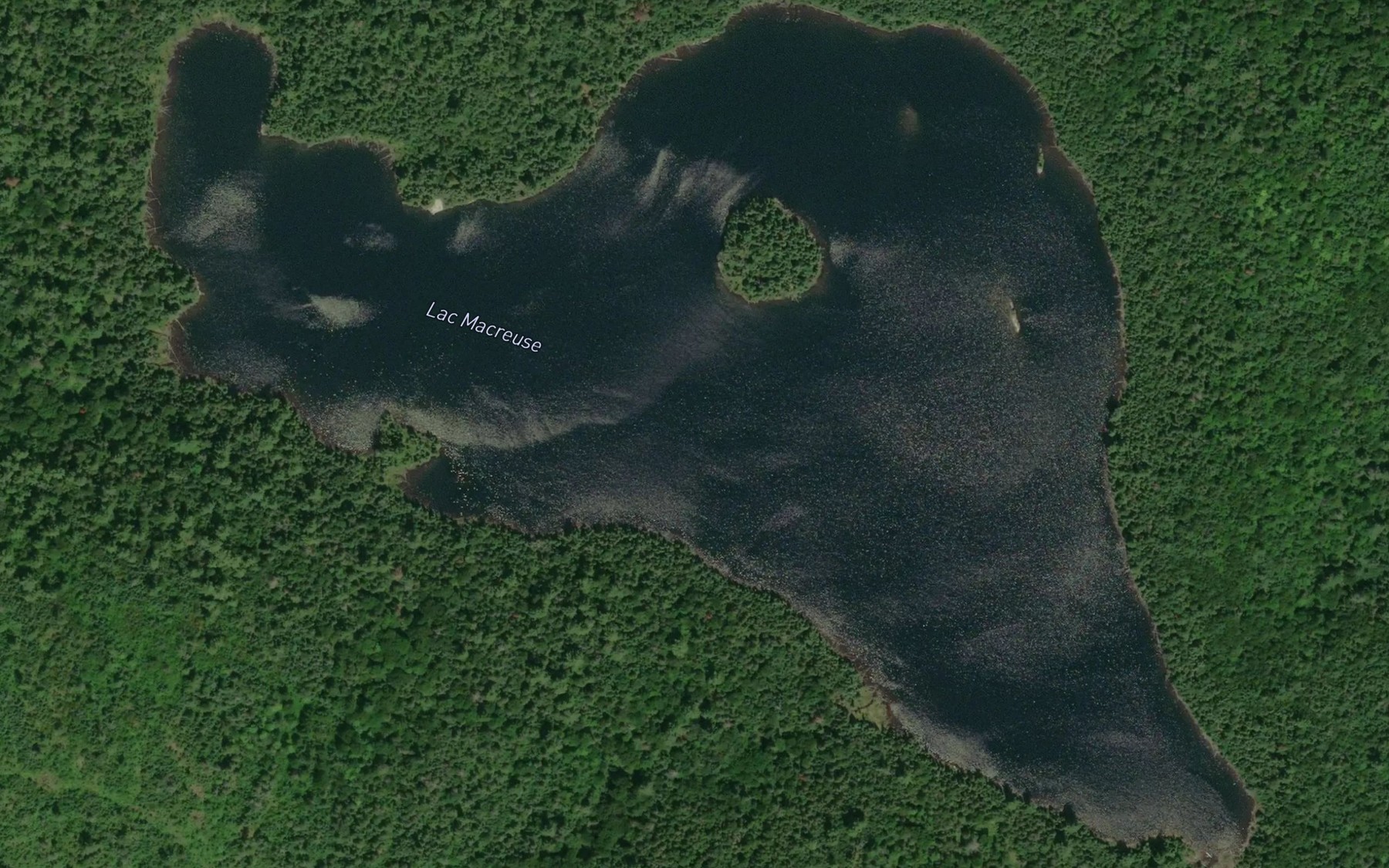 Satellite map of the Lac Macreuse