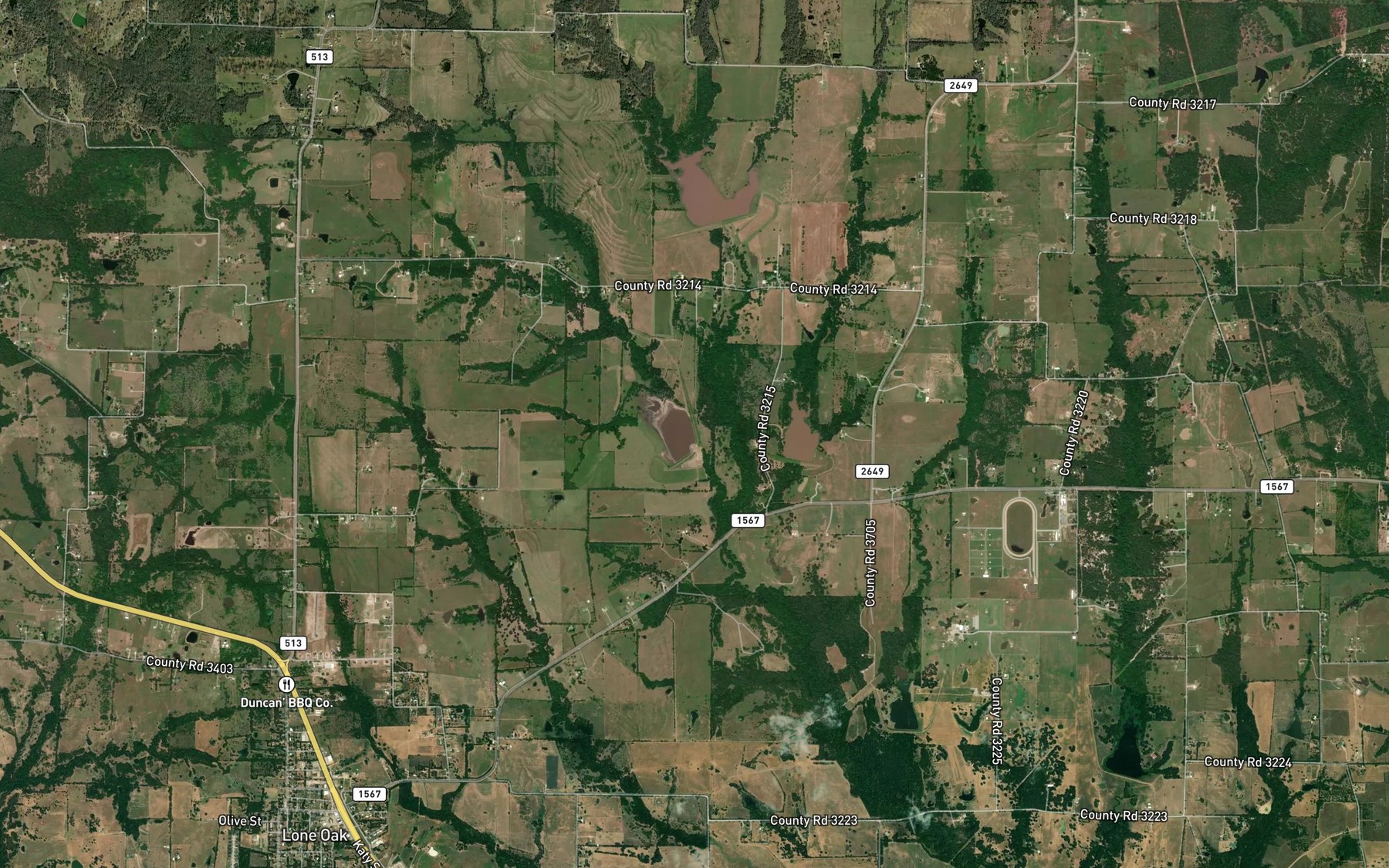 Satellite map of the Soil Conservation Service Site 2 Reservoir