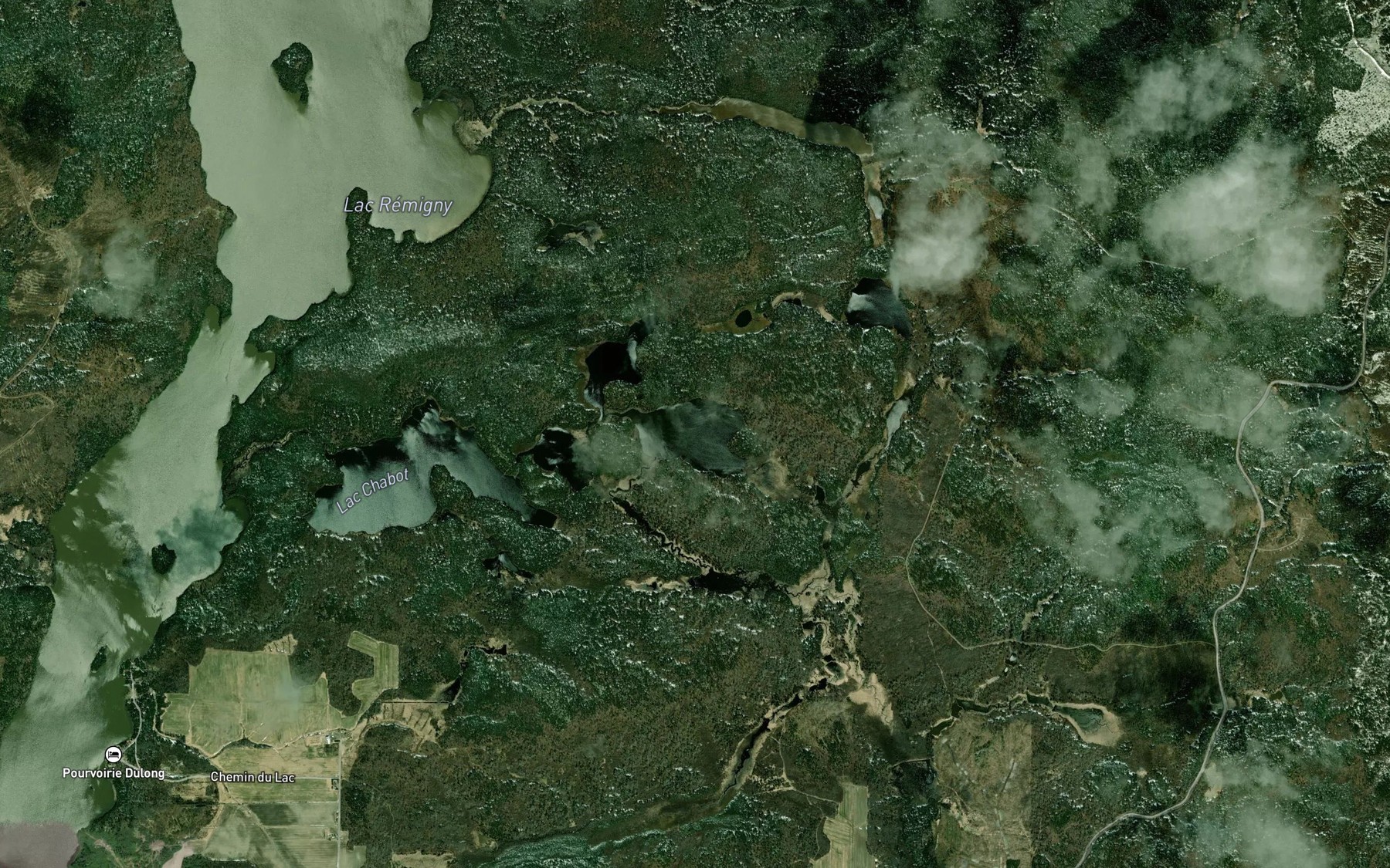 Satellite map of the Lac Mercier