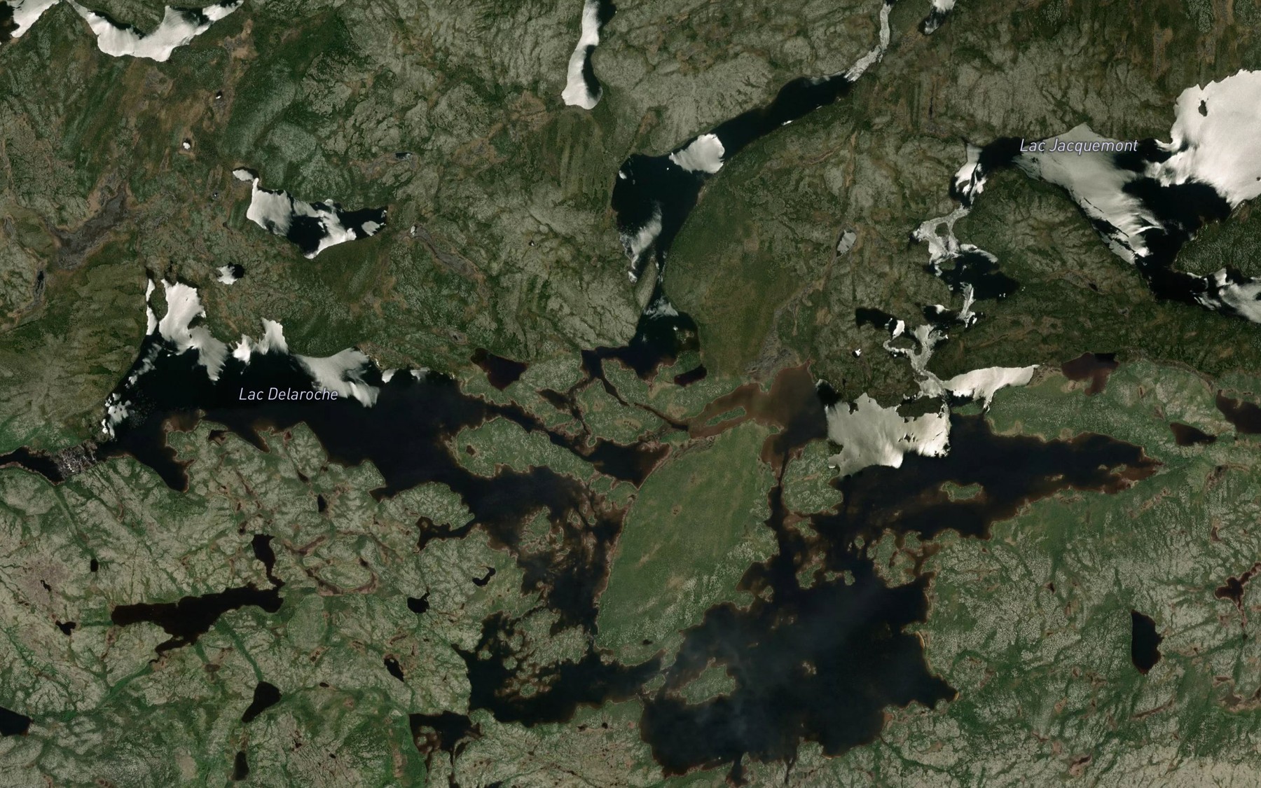 Satellite map of the Lac Delaroche
