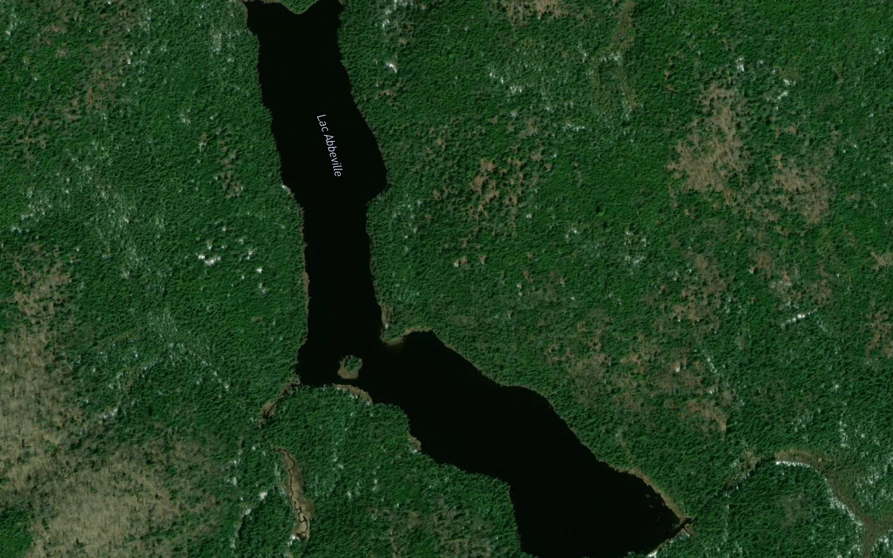 Satellite map of the Lac Abbeville