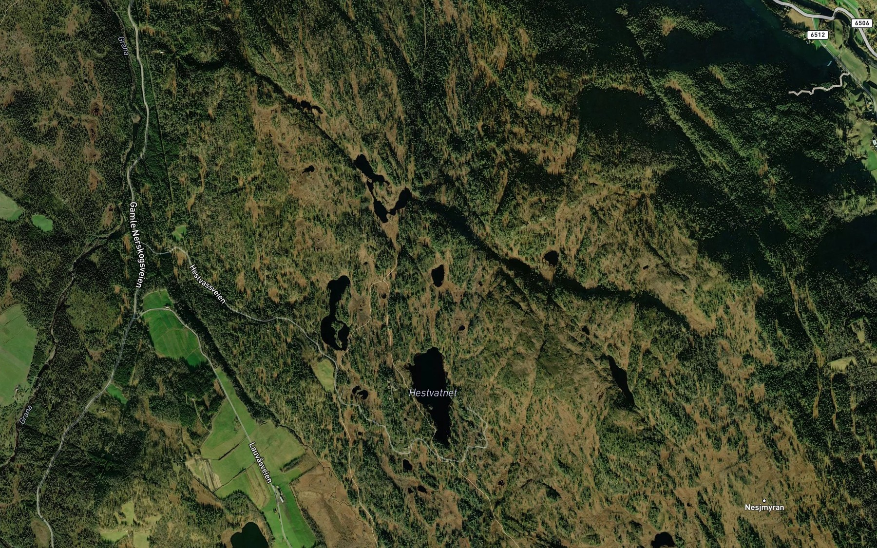 Satellite map of the Koltjorna