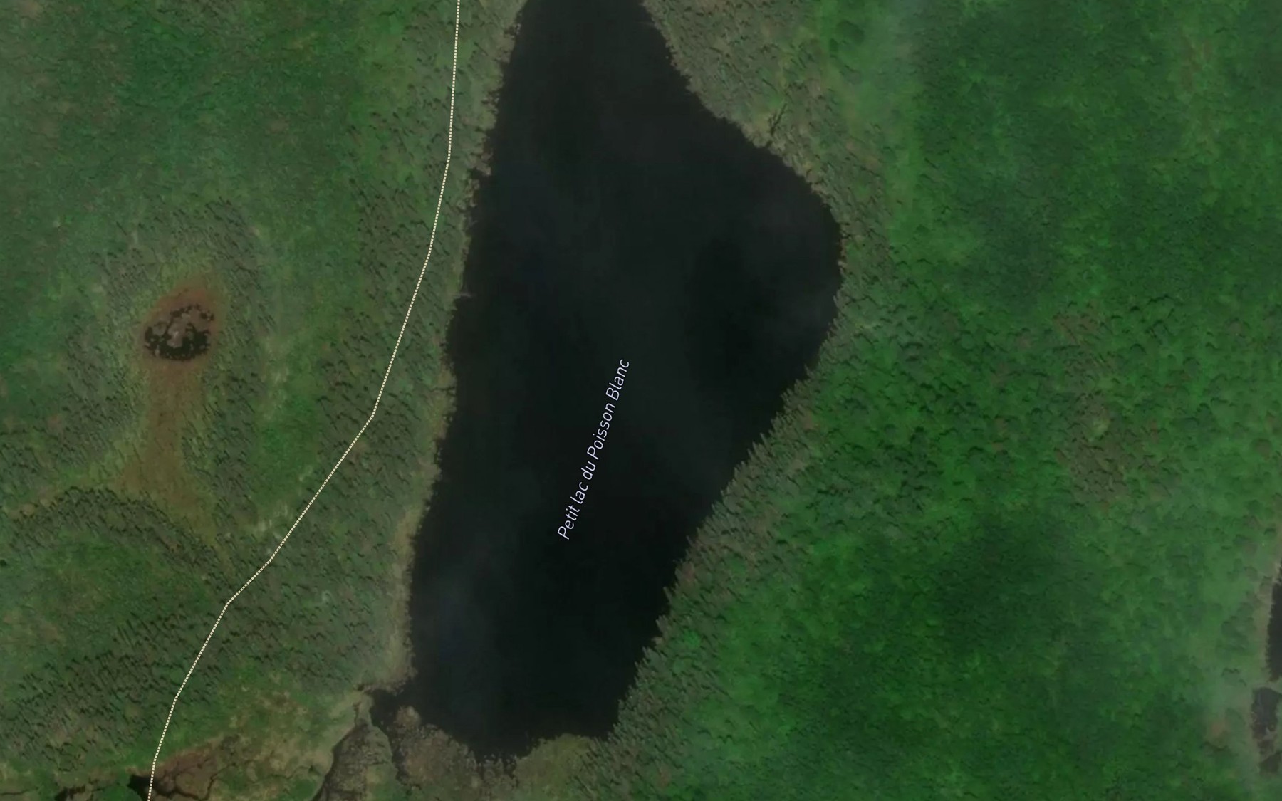 Satellite map of the Petit lac du Poisson Blanc