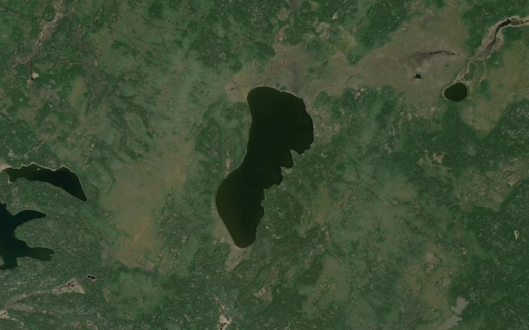 Satellite map of the Mistuhe Lake