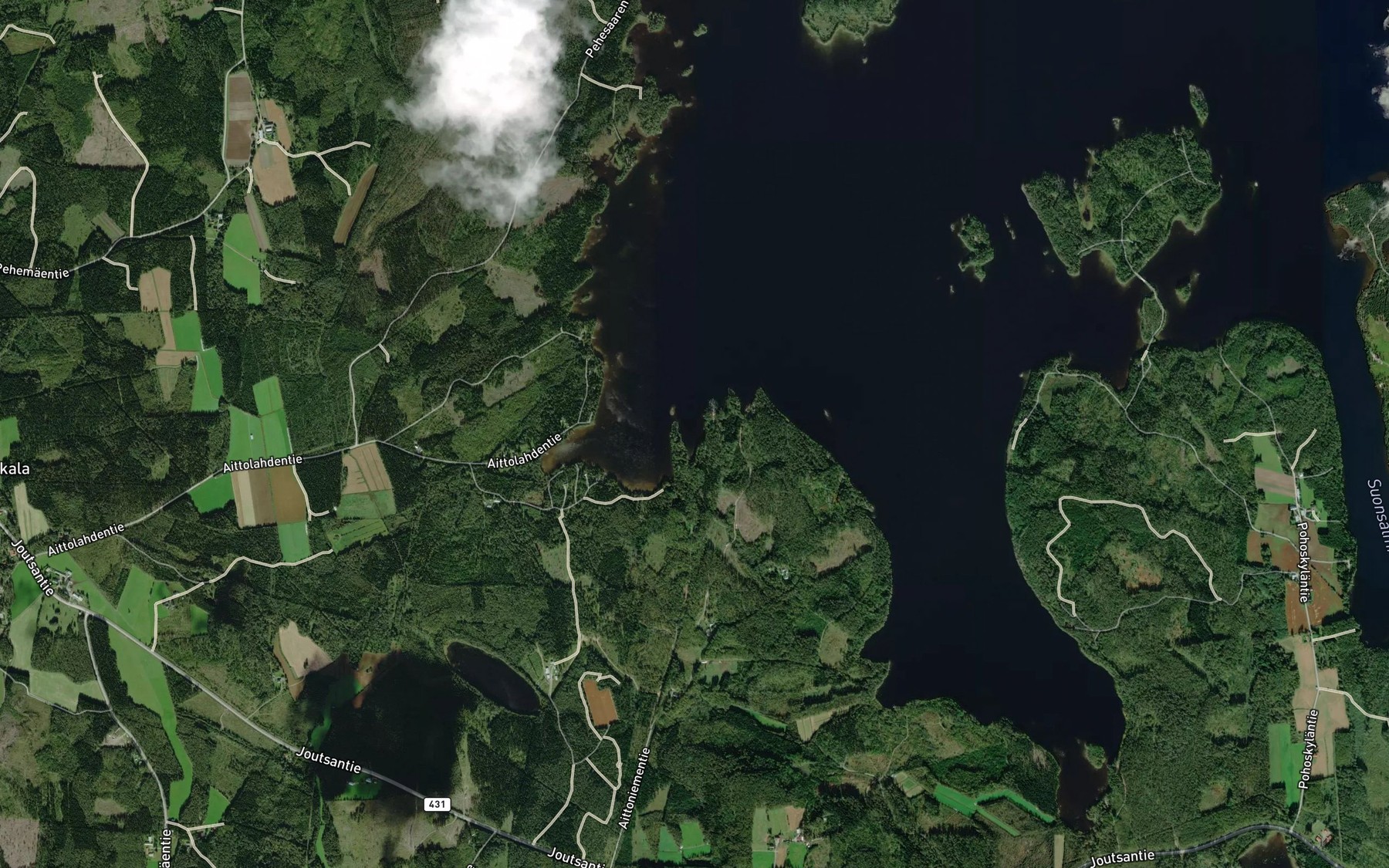Satellite map of the Valilahti
