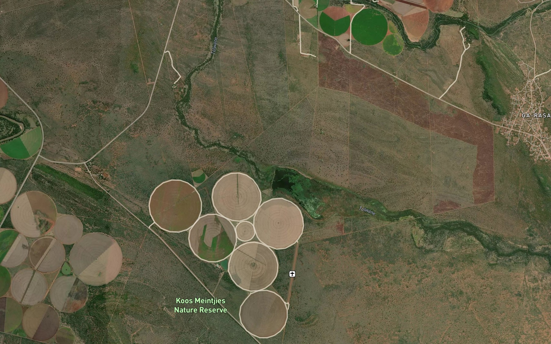 Satellite map of the Tolwane