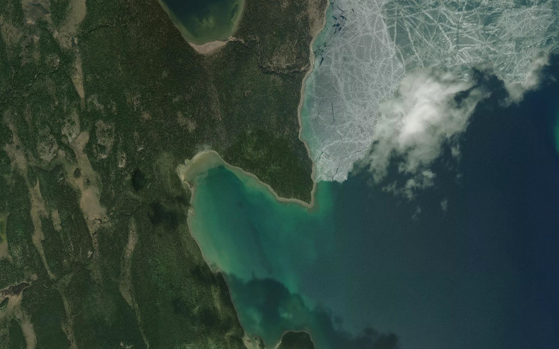 Satellite map of the Logger Bay