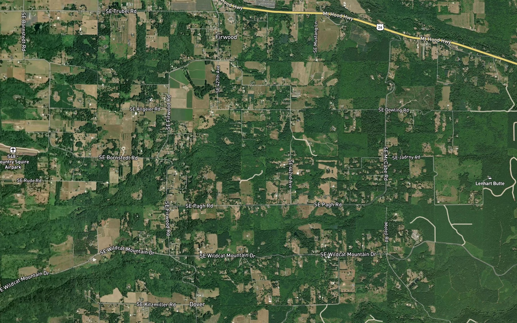 Satellite map of the Coburns Pond