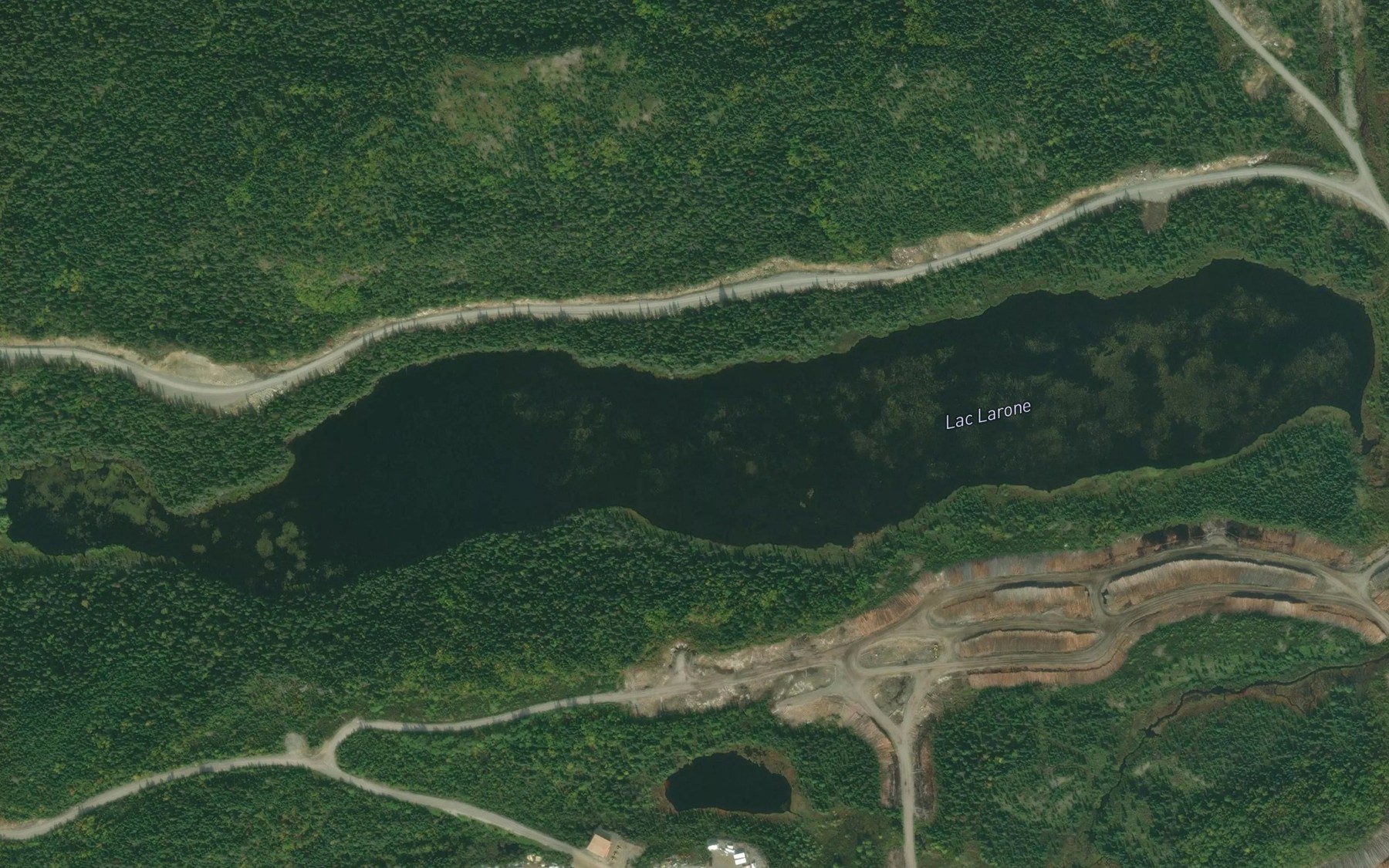 Satellite map of the Lac North