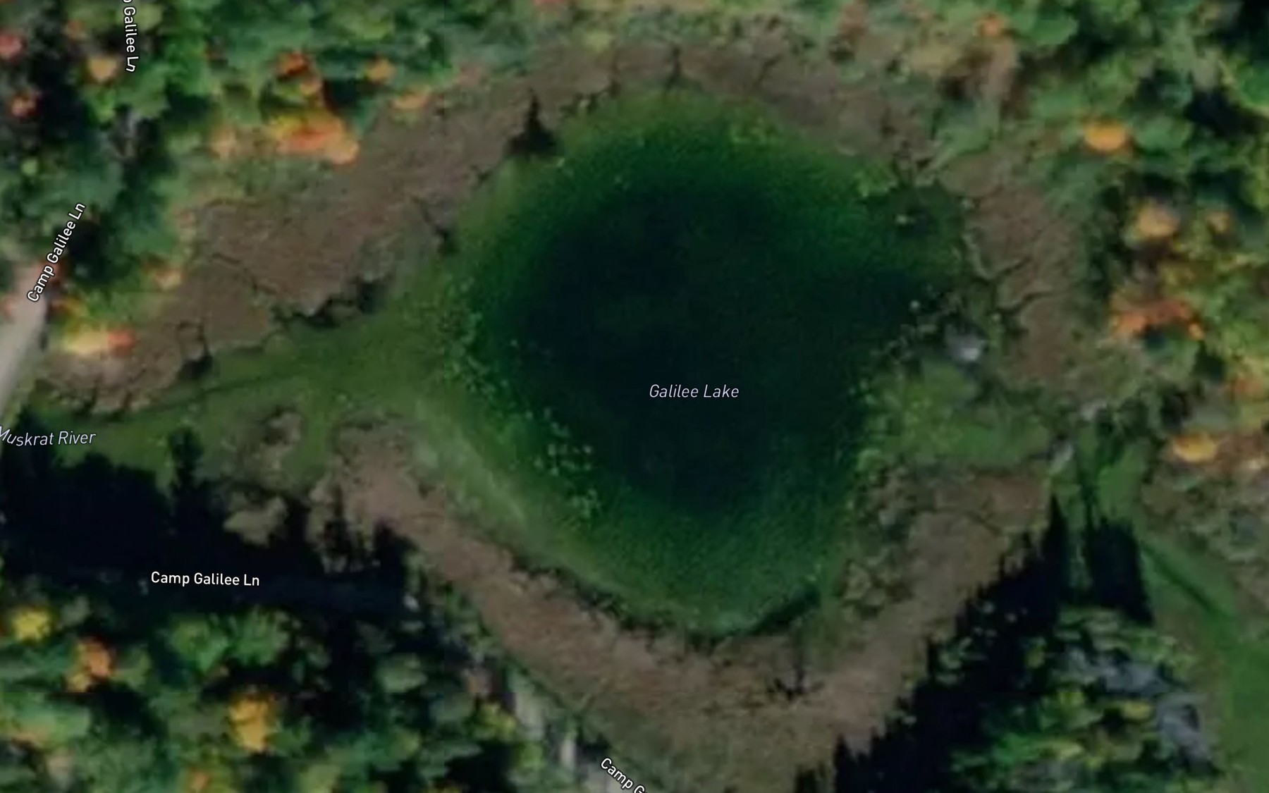 Satellite map of the Galilee Lake