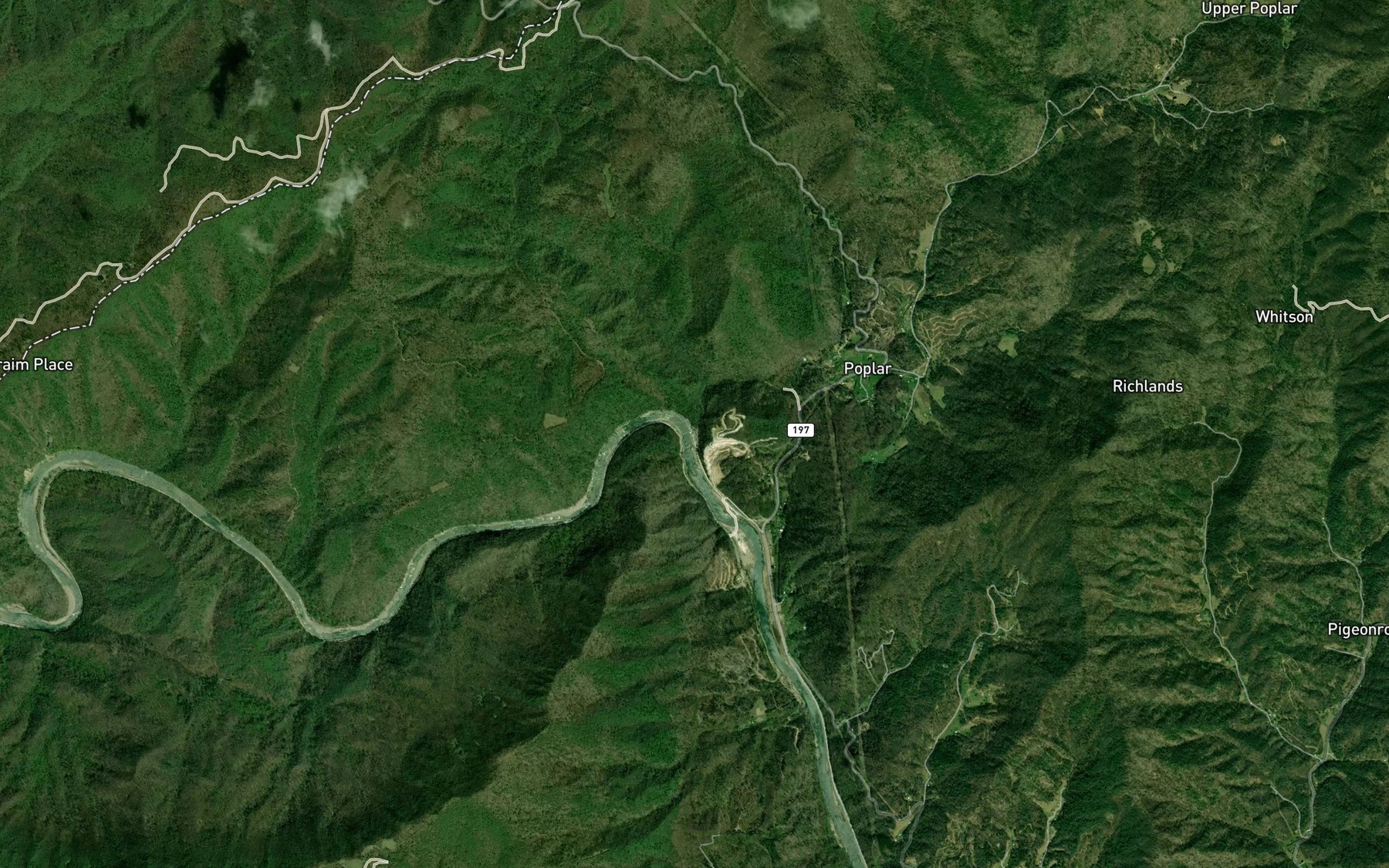 Satellite map of the Hollow Poplar Creek
