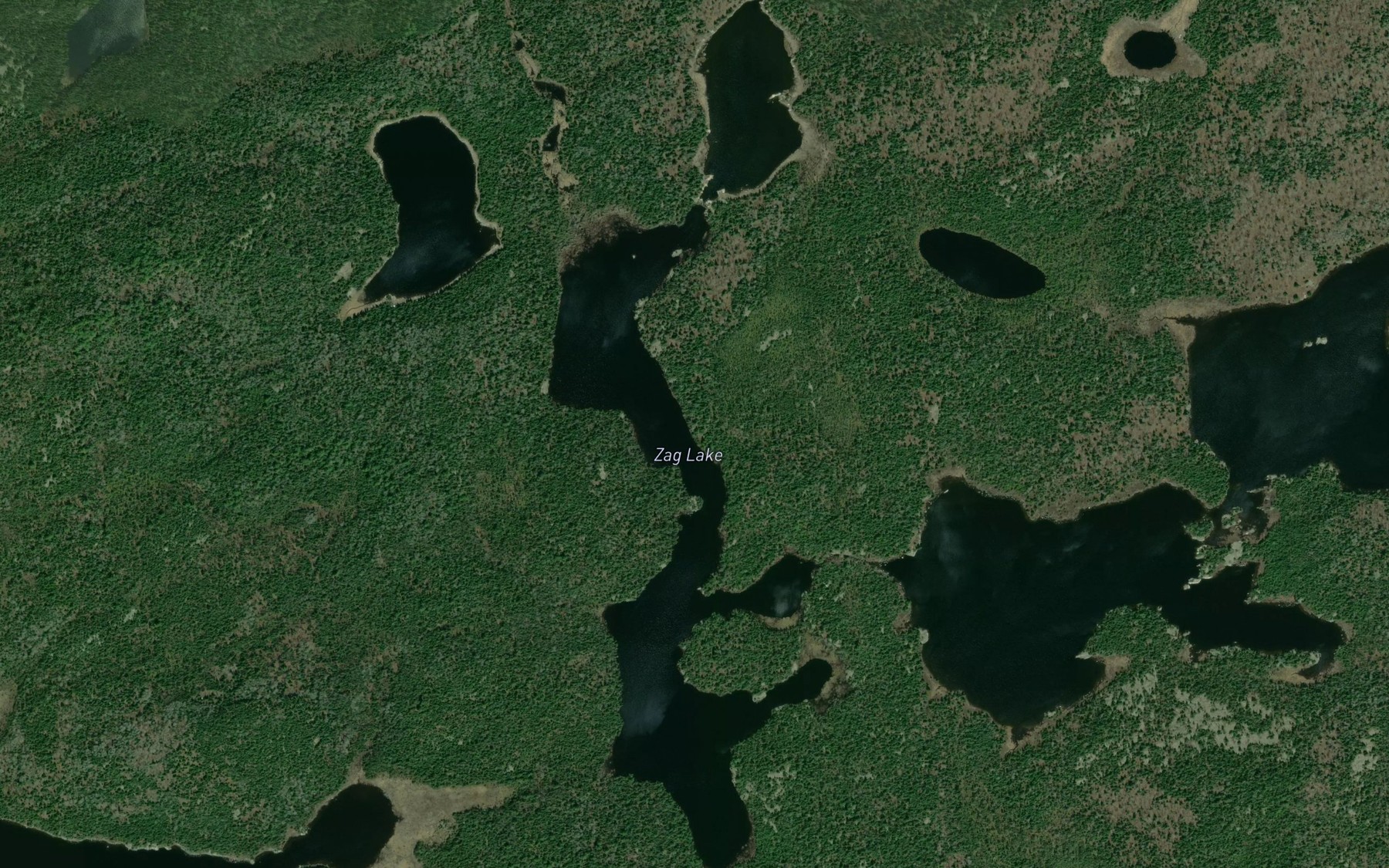Satellite map of the Zag Lake