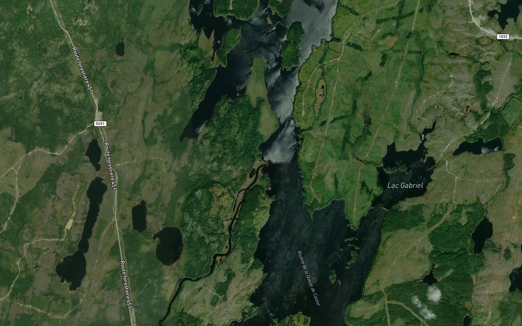Satellite map of the Riviere Cawcot