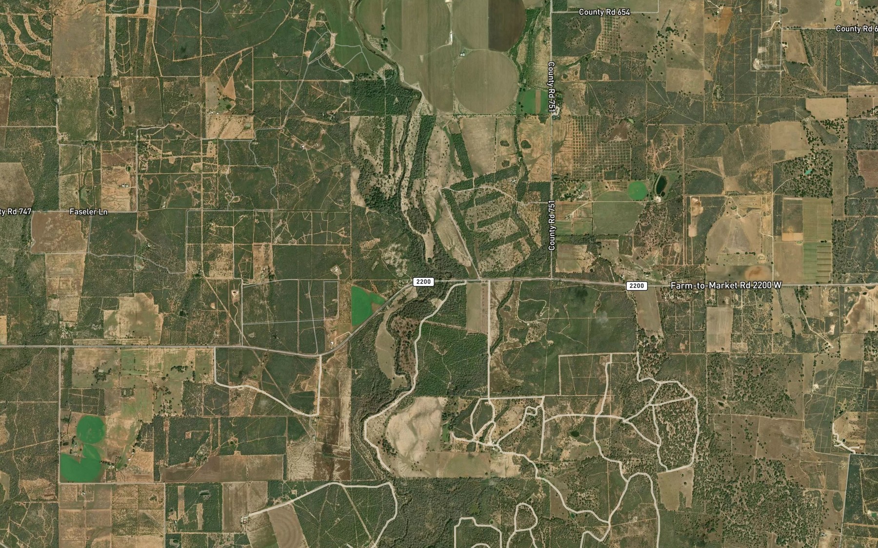 Satellite map of the Brier Branch