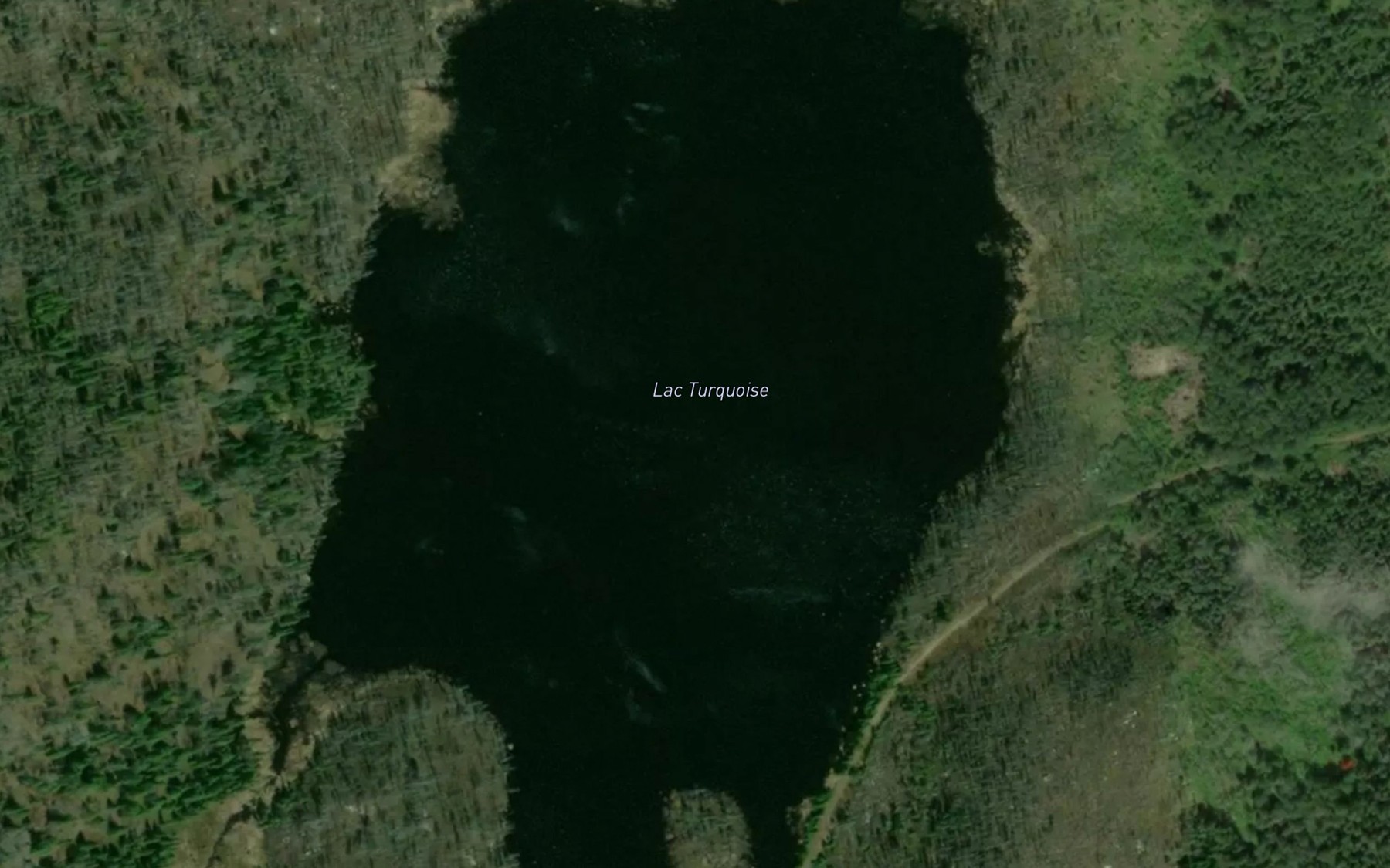 Satellite map of the Lac Turquoise