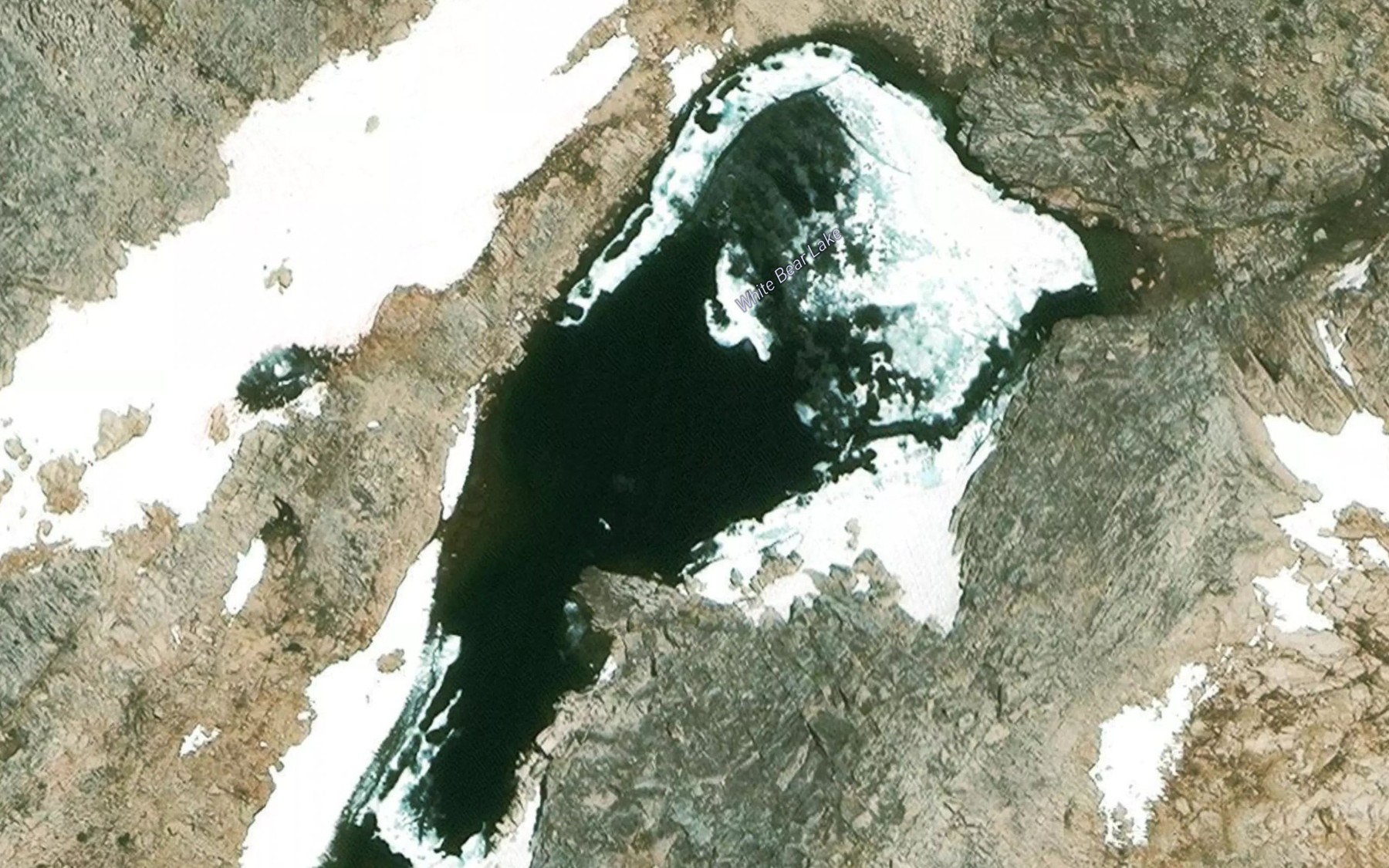 Satellite map of the White Bear Lake