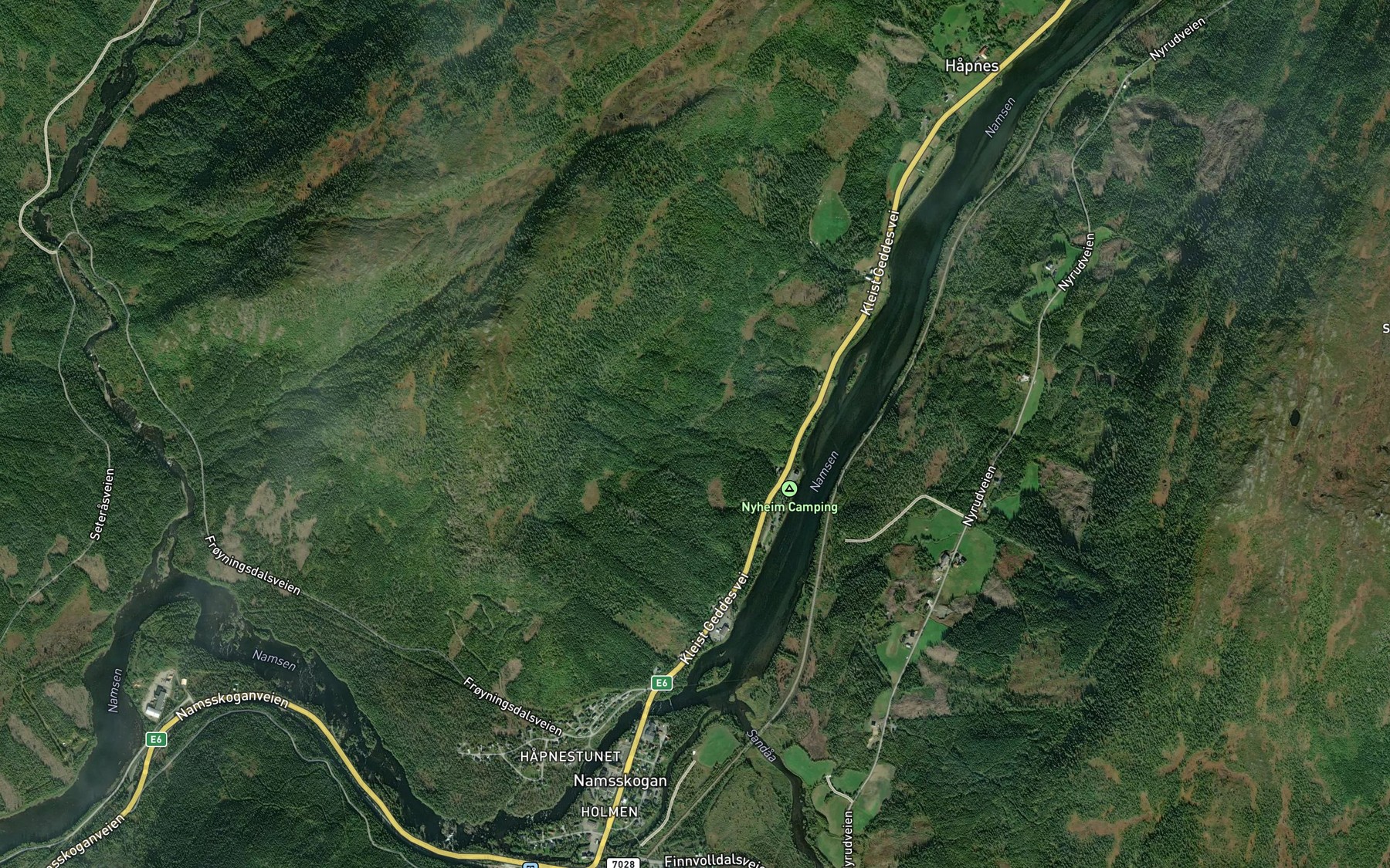 Satellite map of the Seterbekken