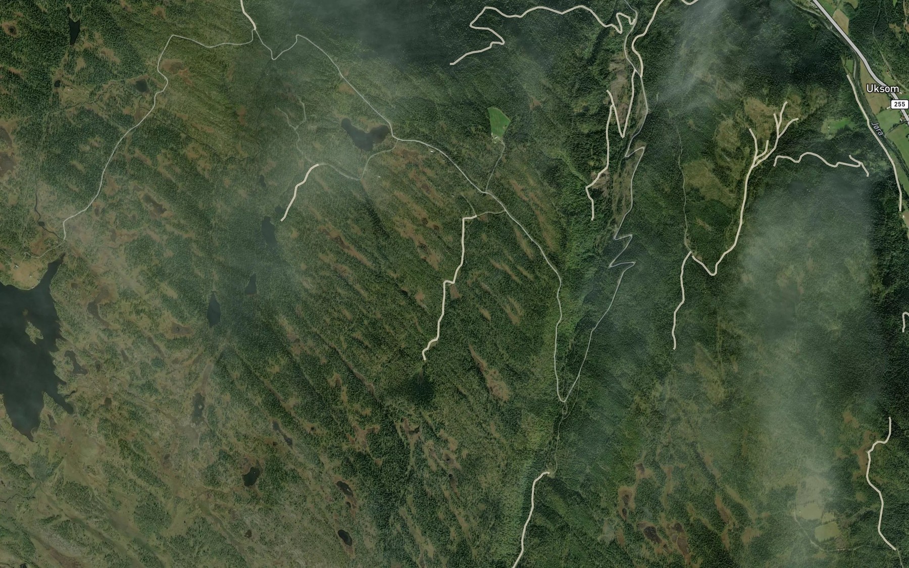 Satellite map of the Holbekken