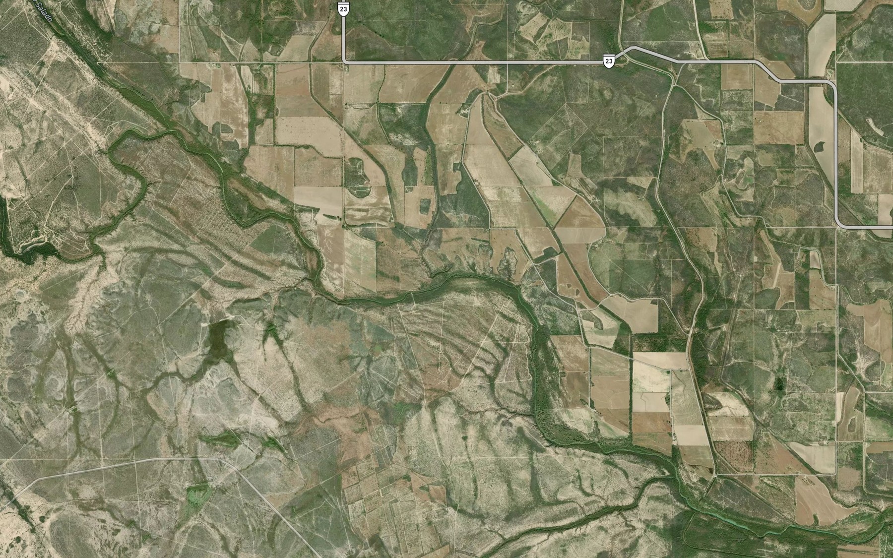 Satellite map of the Canal Dos Lagunas