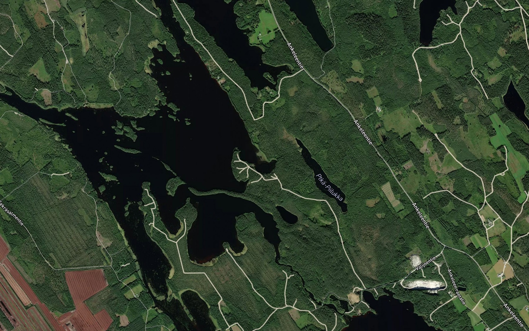 Satellite map of the Piilukanlahti
