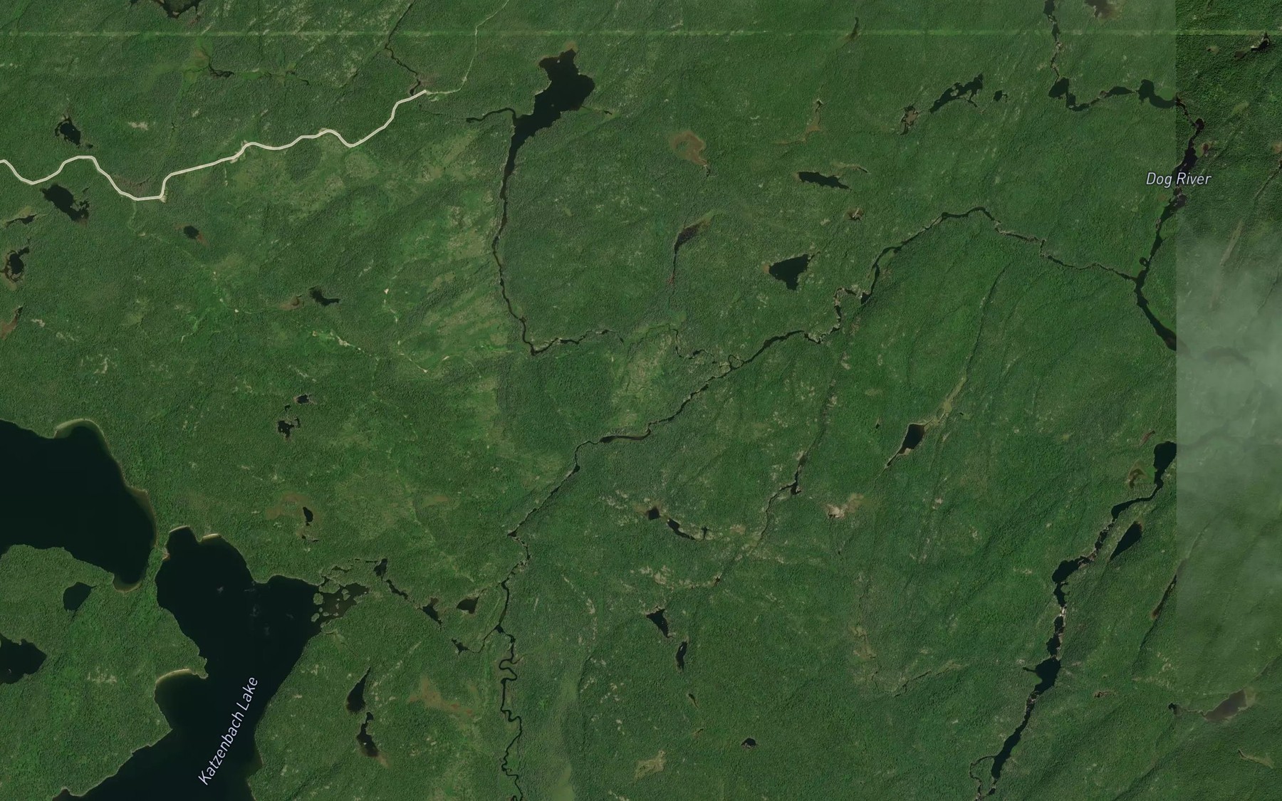 Satellite map of the Mishi Creek