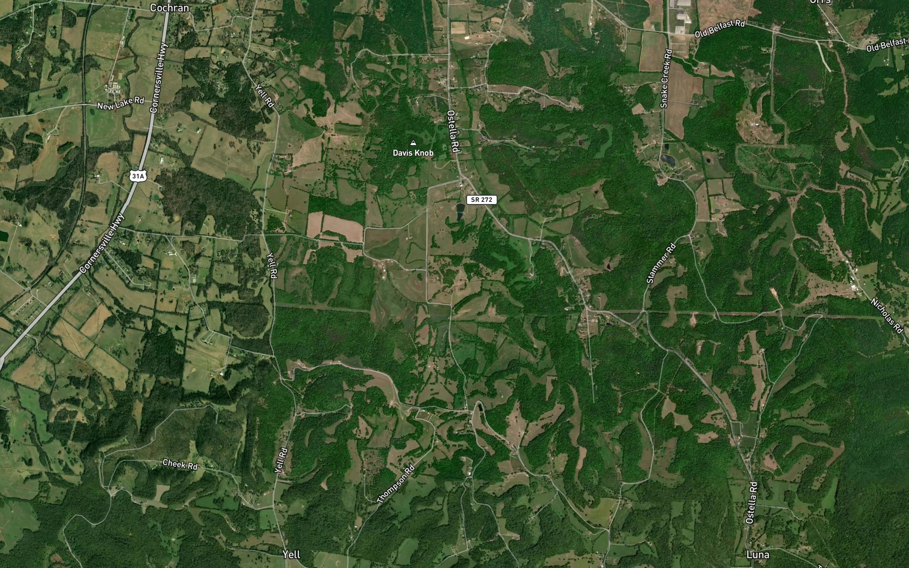 Satellite map of the Anderson Spring