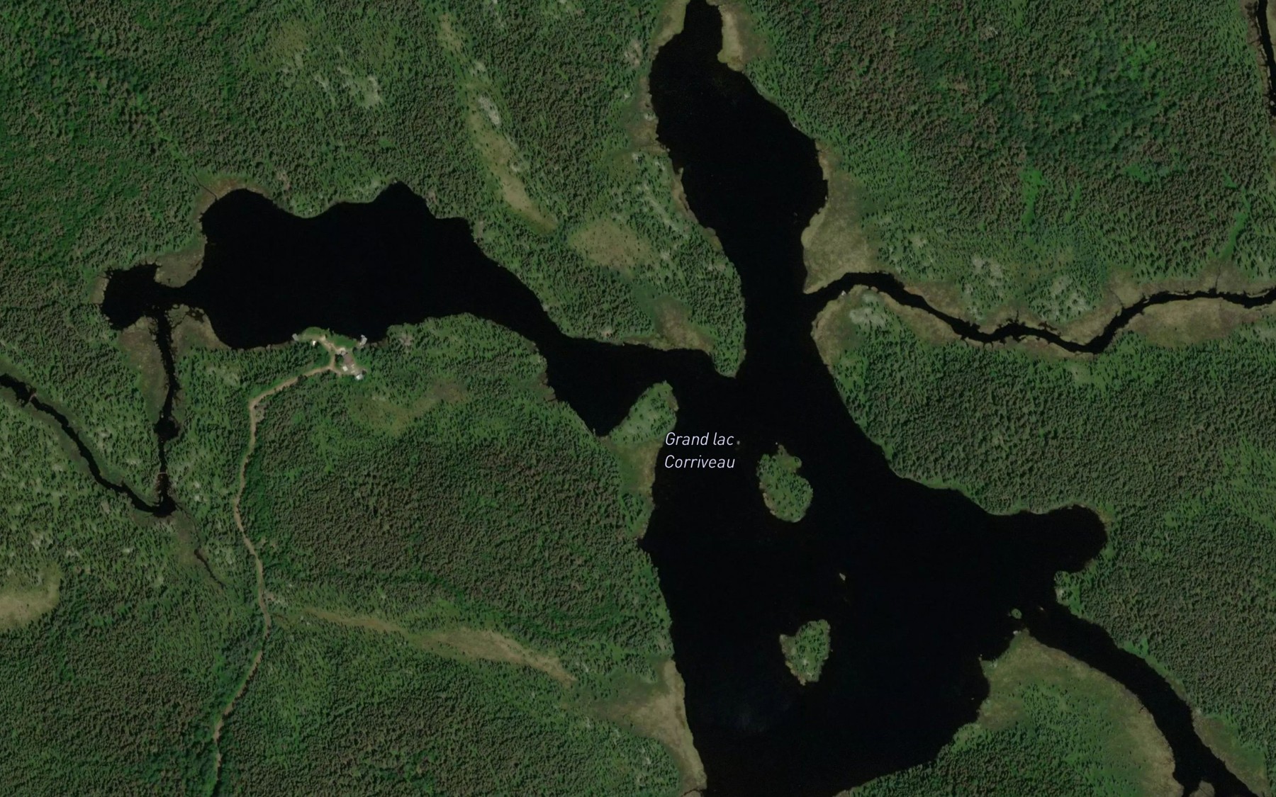 Satellite map of the Grand lac Corriveau