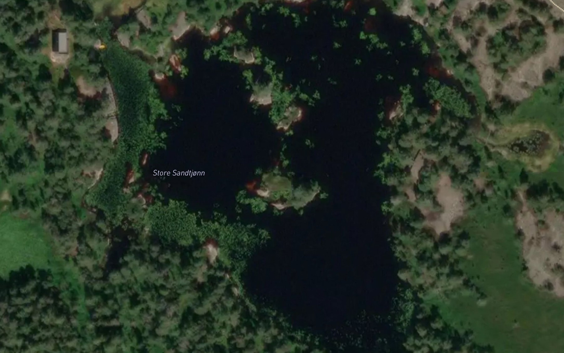 Satellite map of the Store Sandtjonn