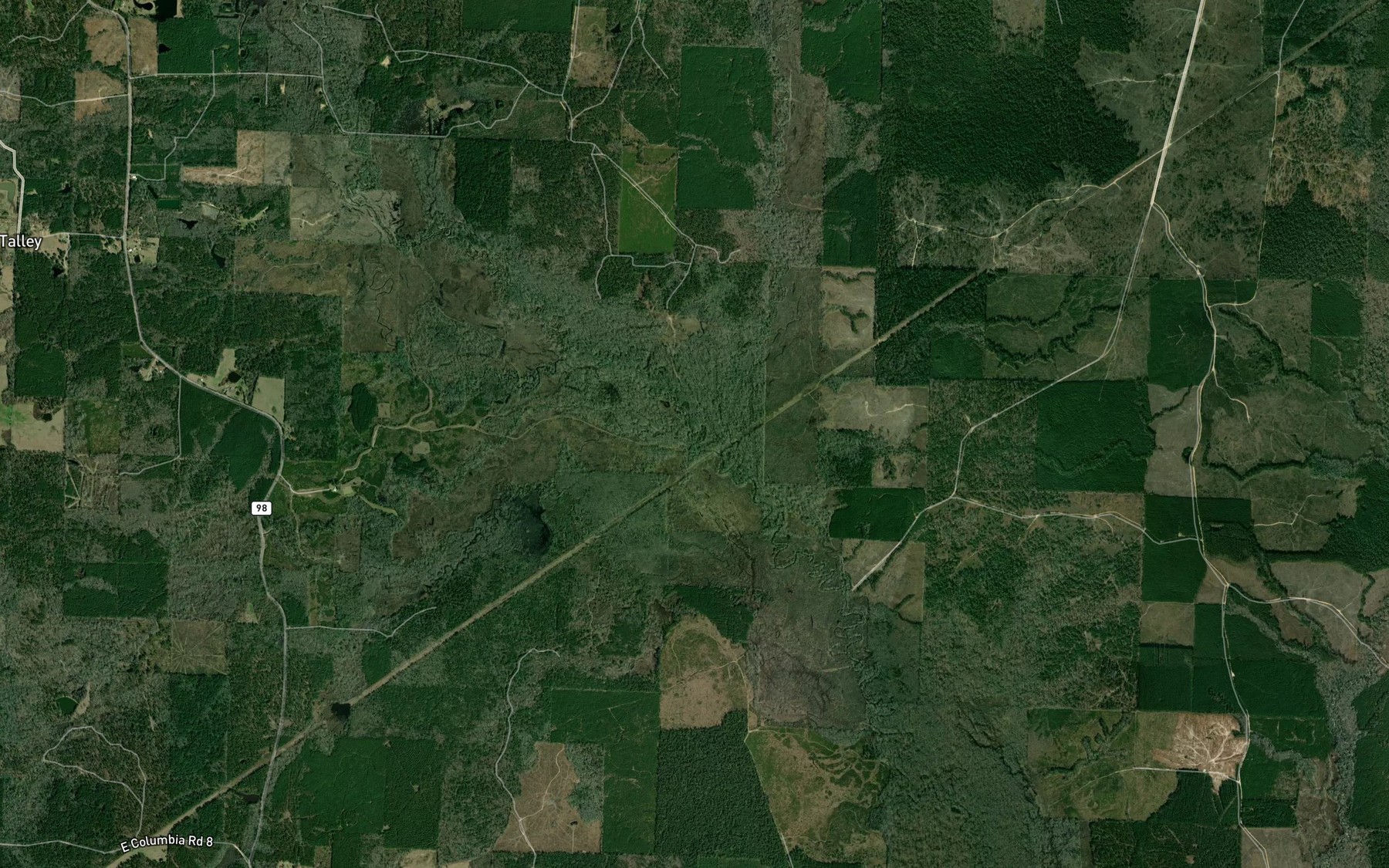 Satellite map of the Beech Creek
