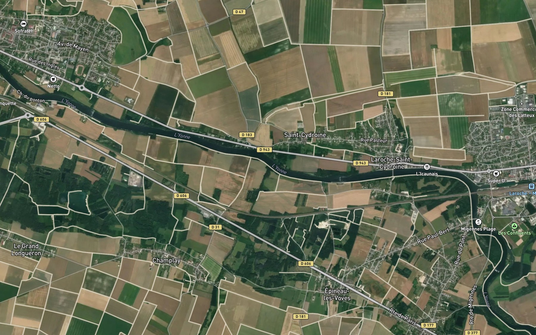 Satellite map of the Ruisseau le Ravillon