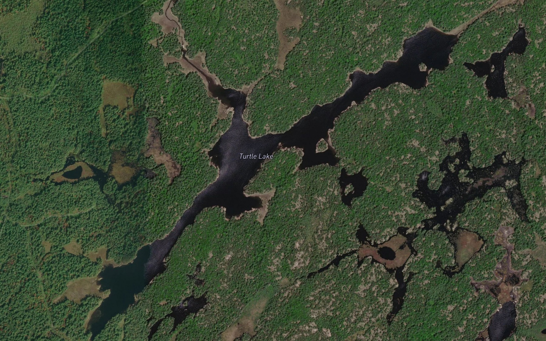 Satellite map of the Turtle Lake