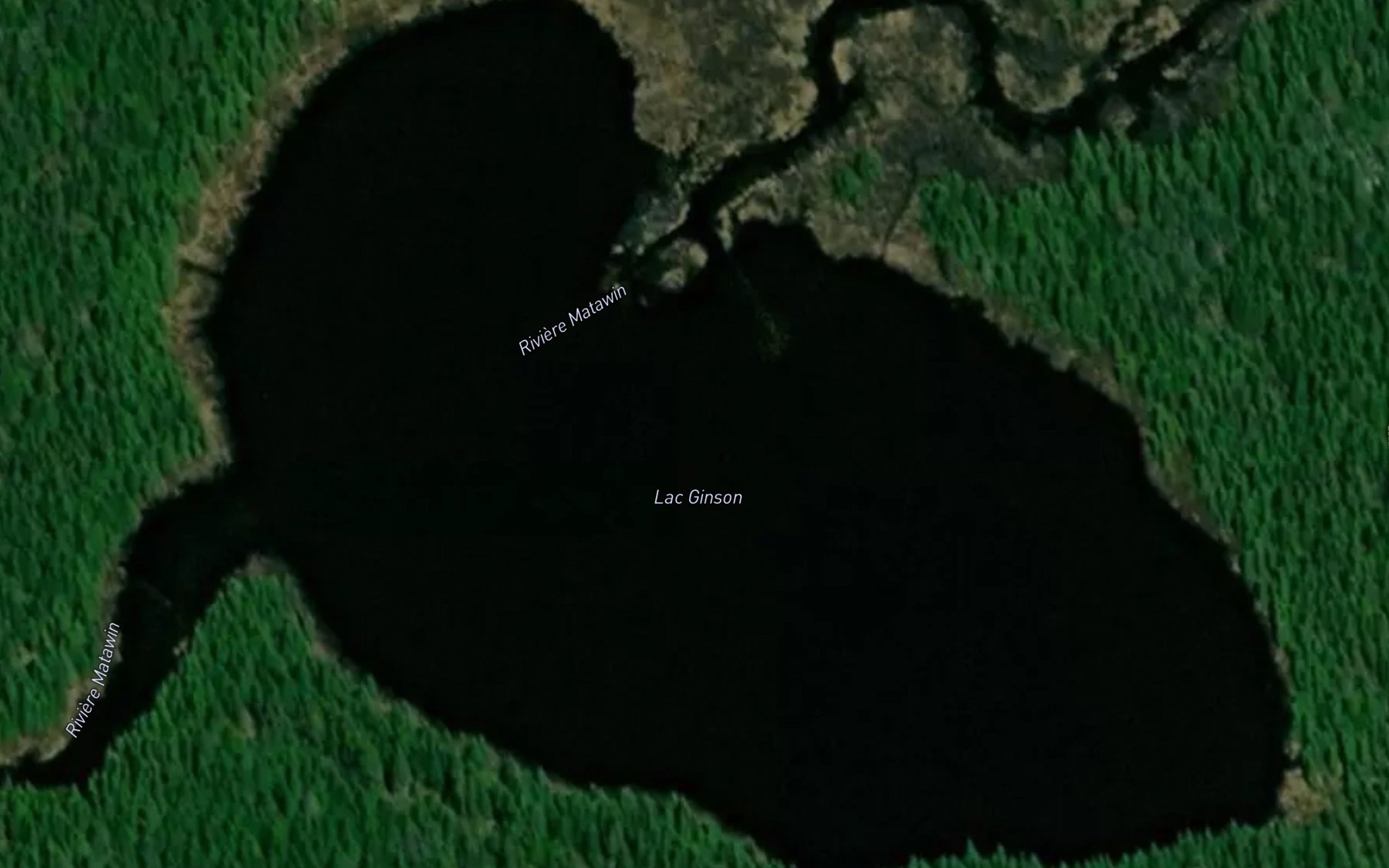 Satellite map of the Lac Ginson