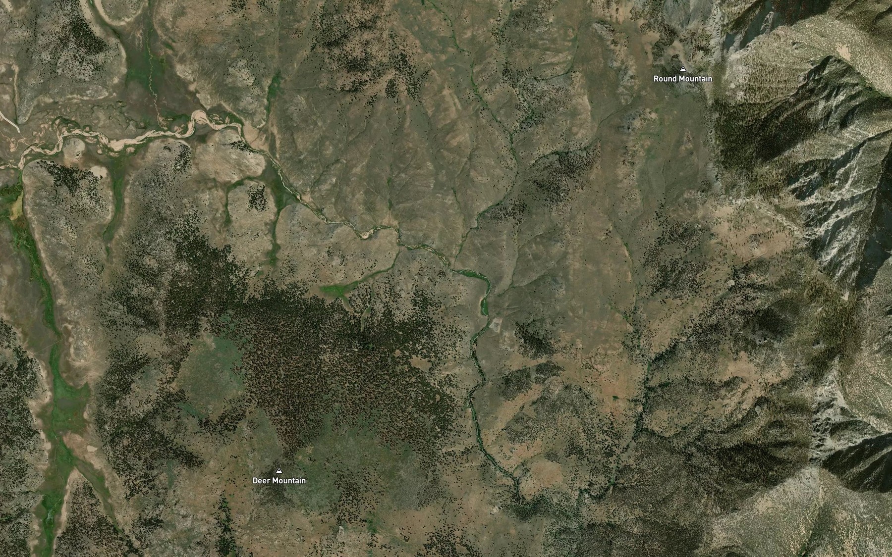 Satellite map of the Summit Creek