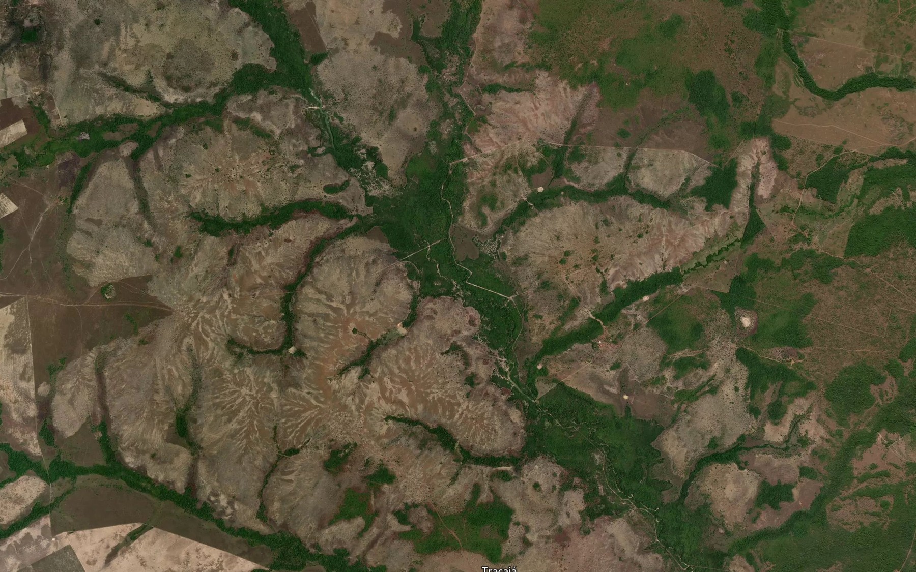 Satellite map of the Corrego Urucu