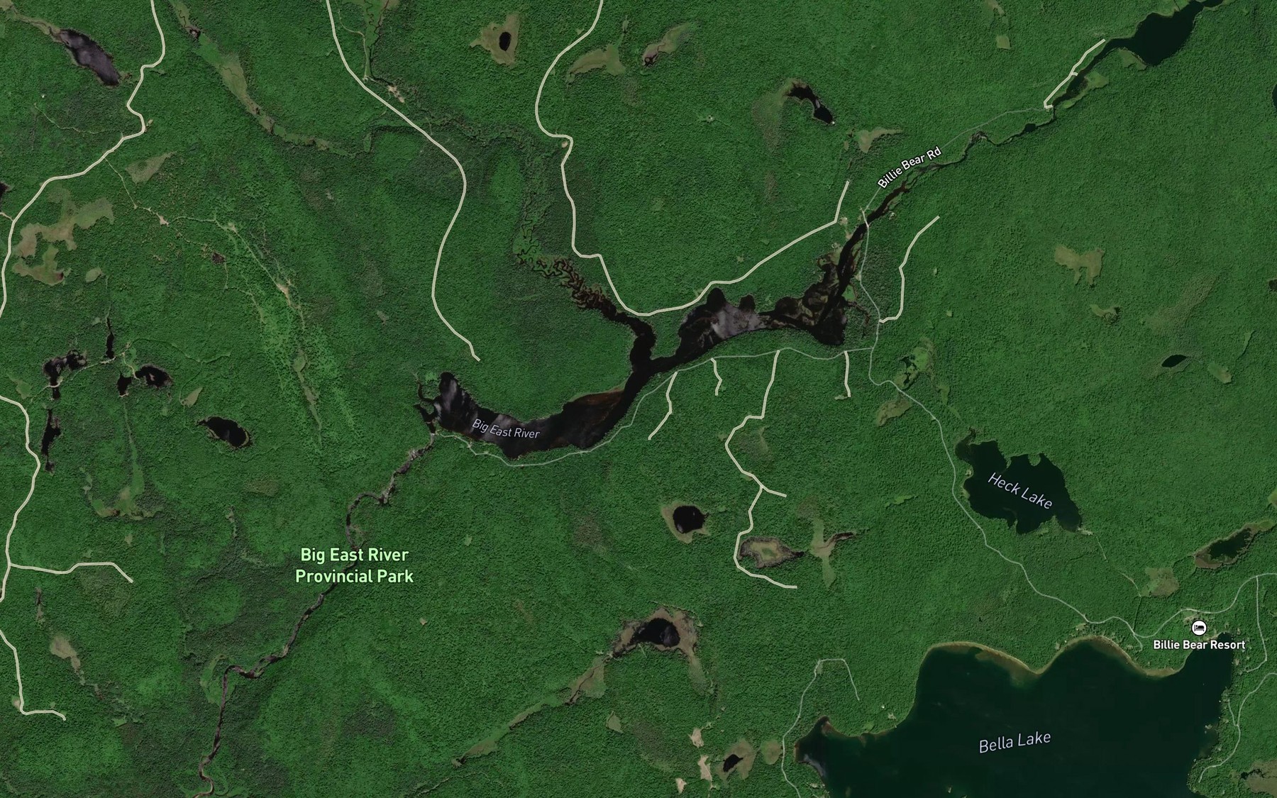 Satellite map of the Tonawanda Creek