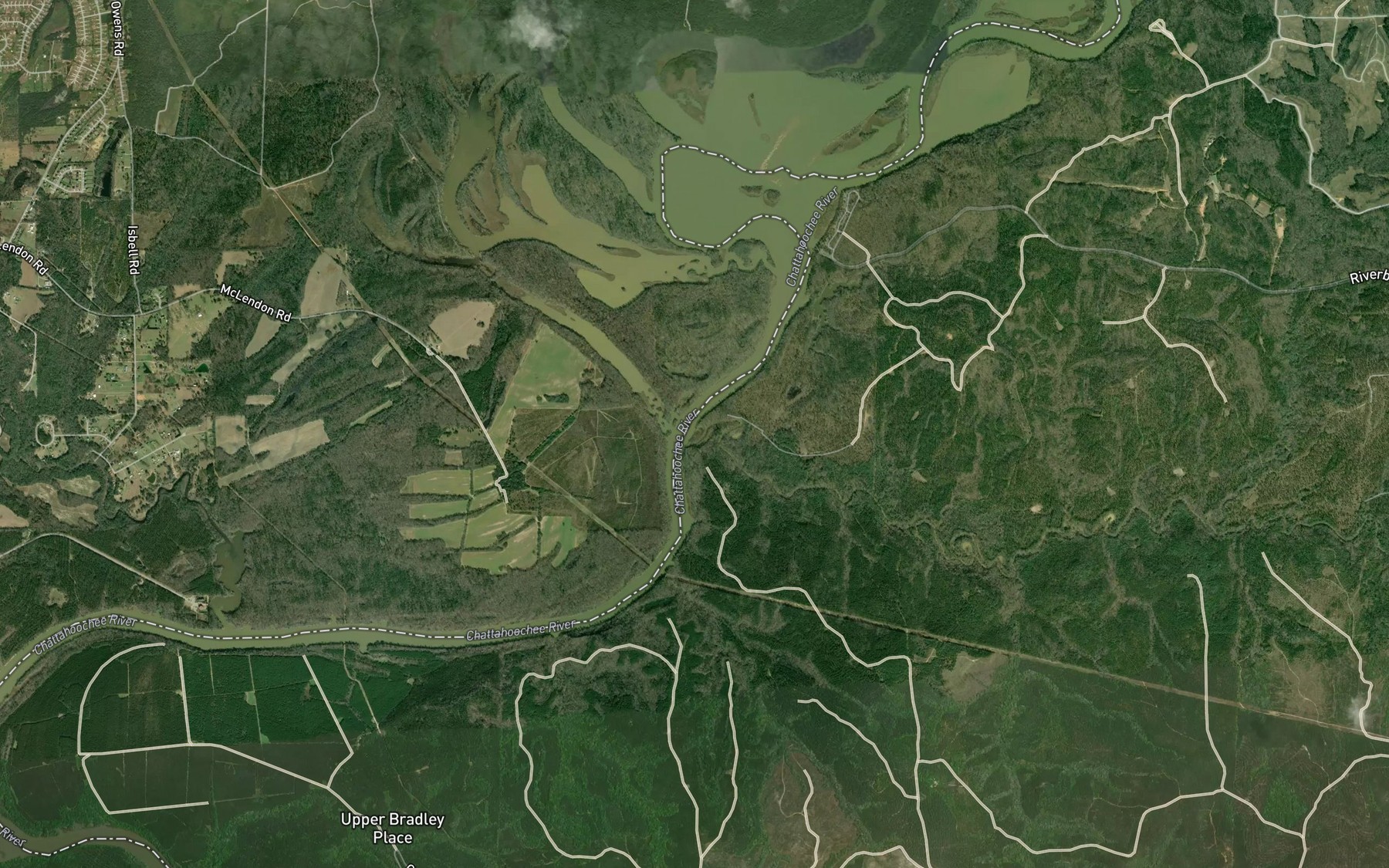 Satellite map of the Hichitee Creek