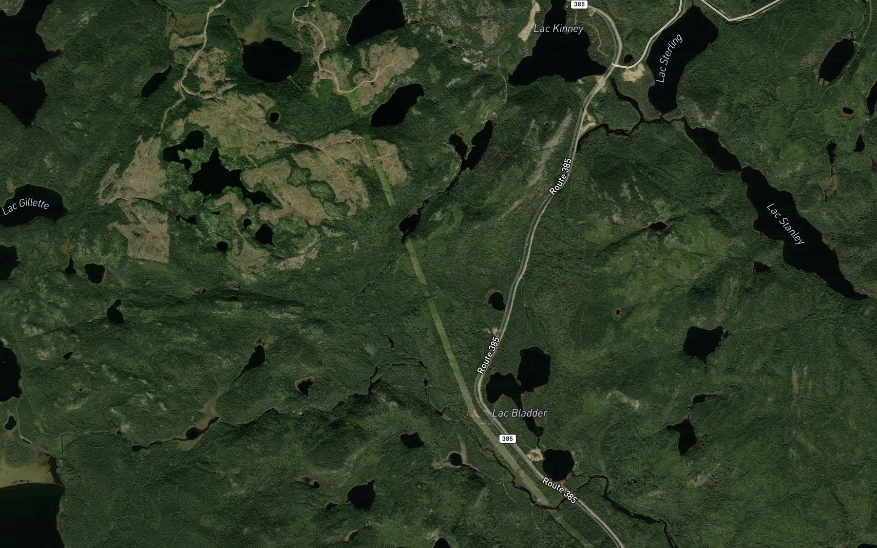 Satellite map of the Lac en Peril