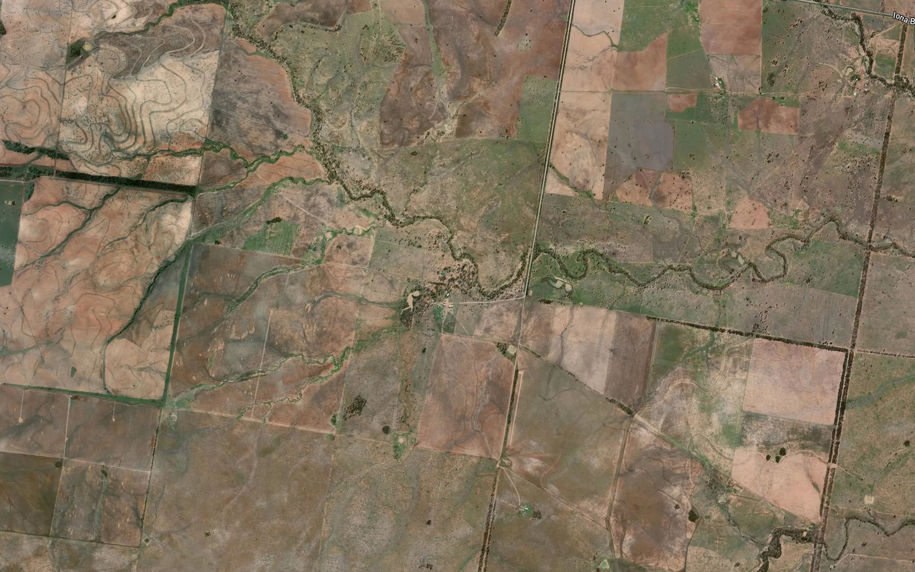 Satellite map of the Surlick Creek