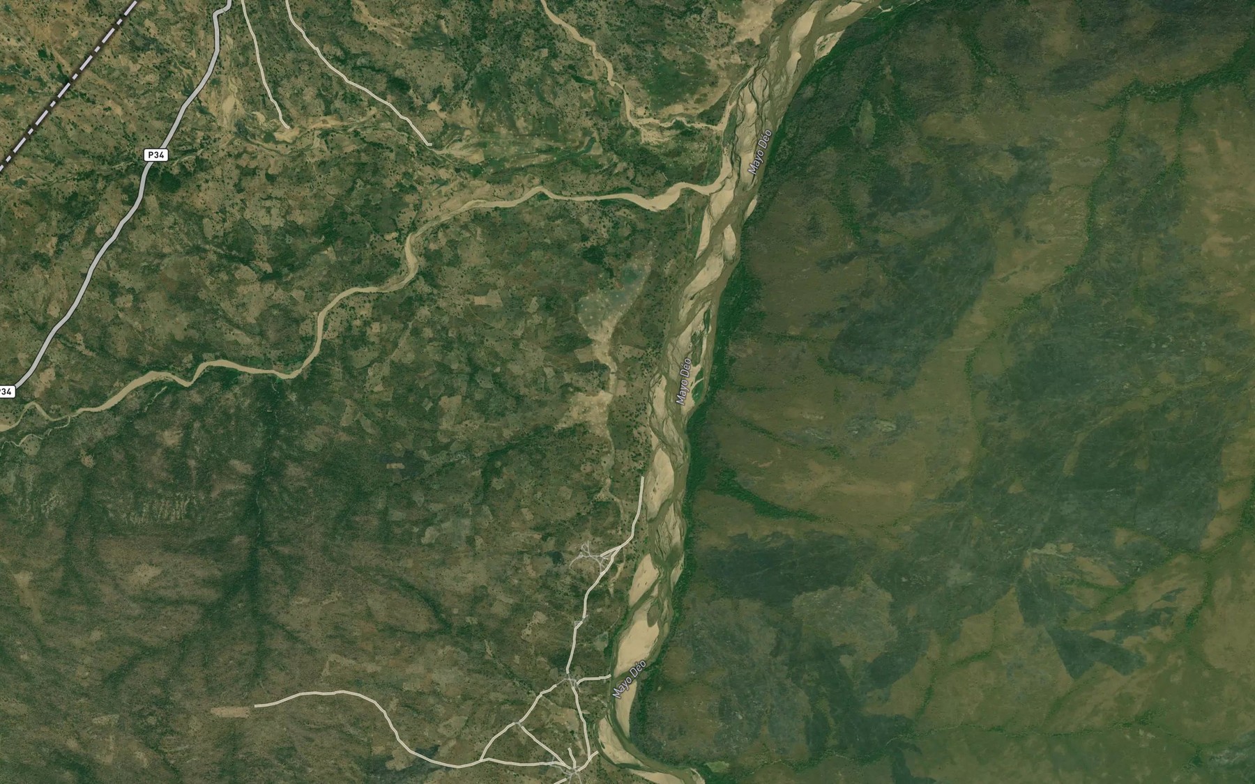 Satellite map of the Mayo Momberou