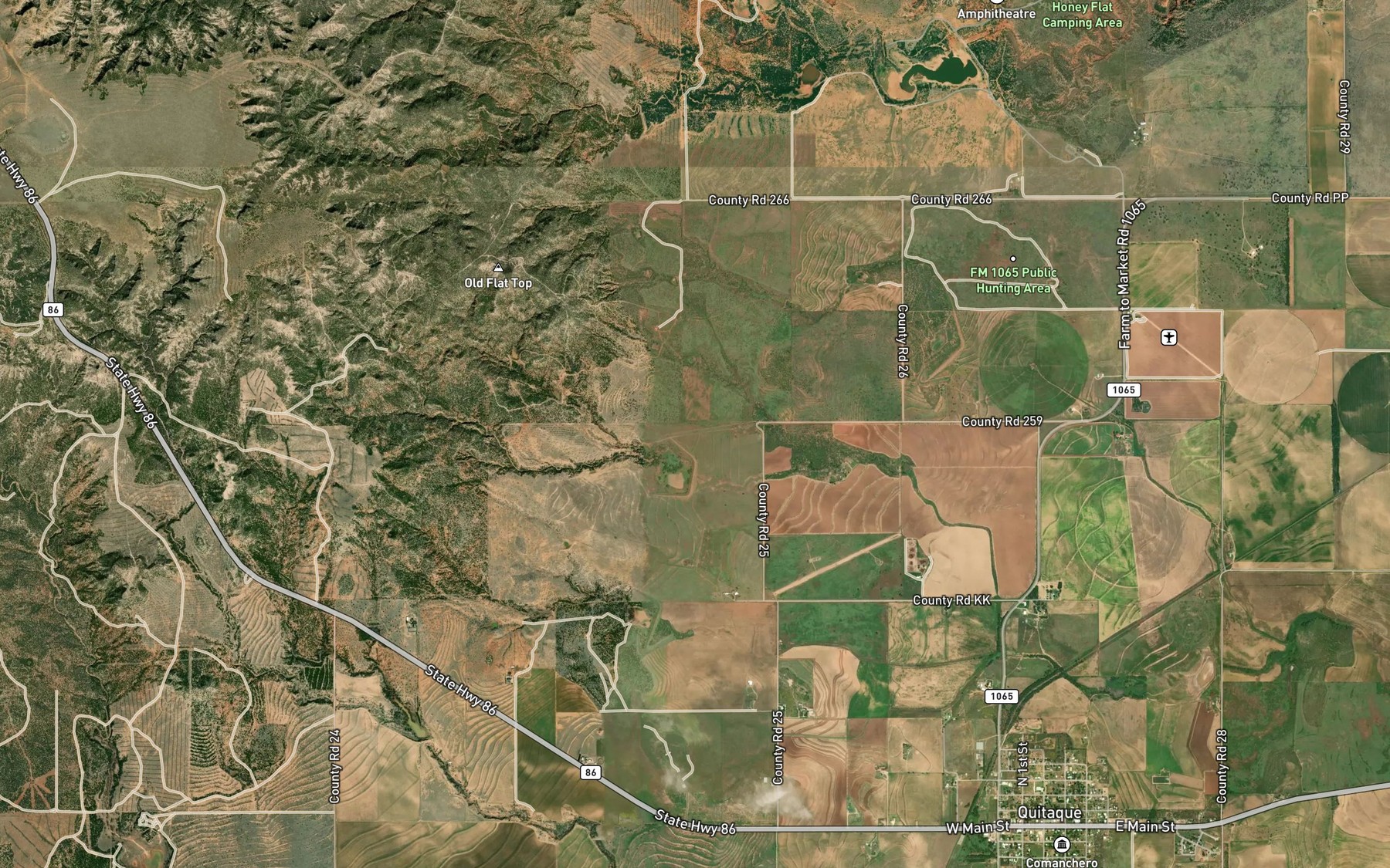 Satellite map of the Soil Conservation Service Site 1 Reservoir
