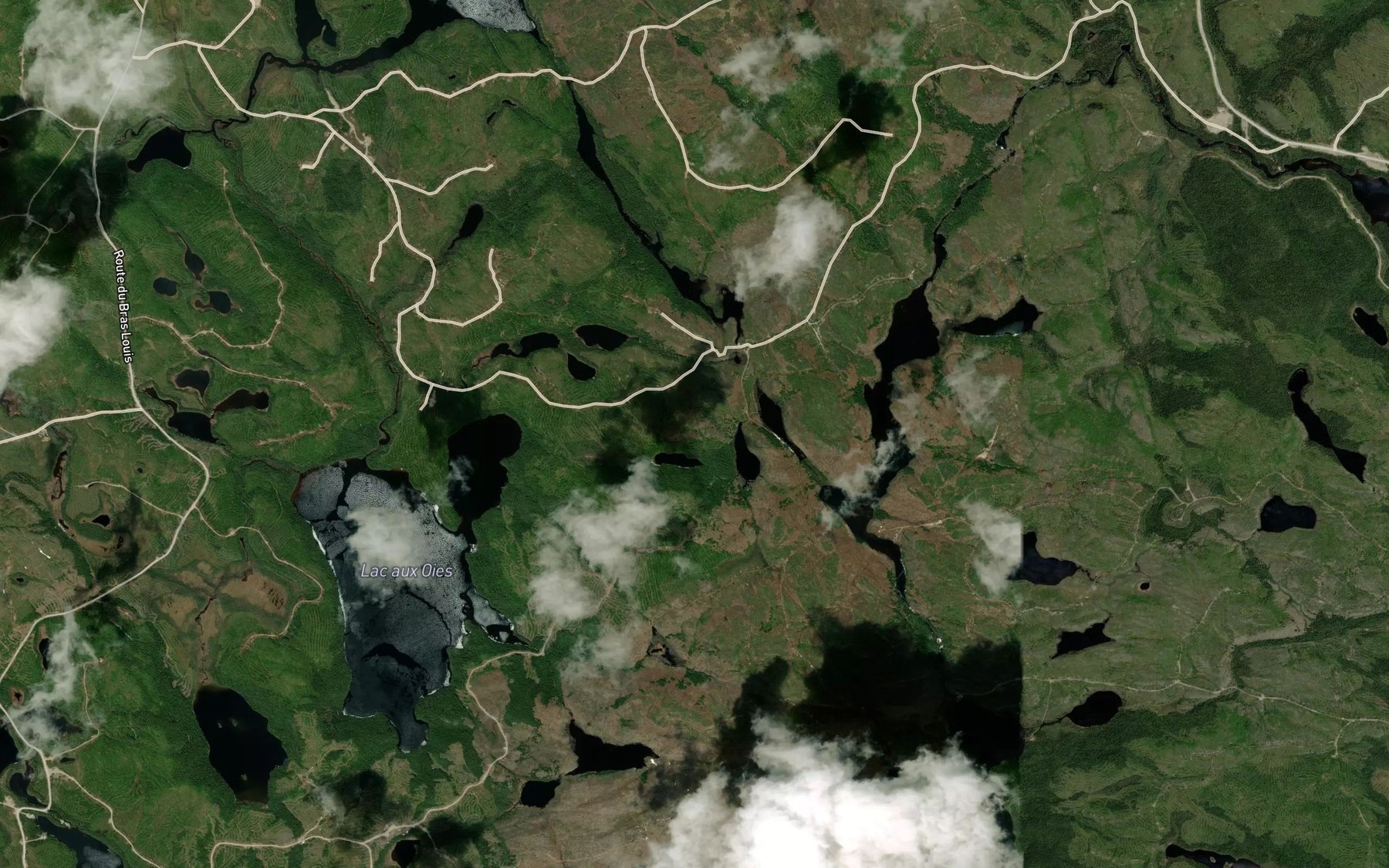 Satellite map of the Lac des Mages