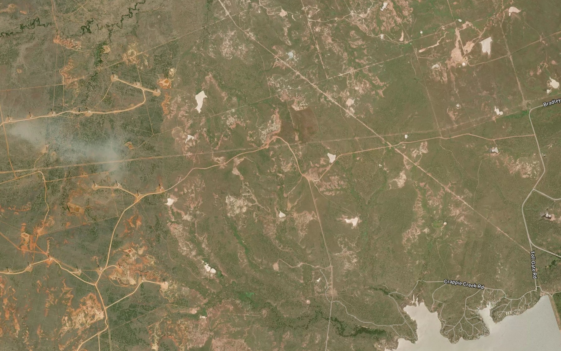 Satellite map of the Waggoner Ranch Lake Number 5