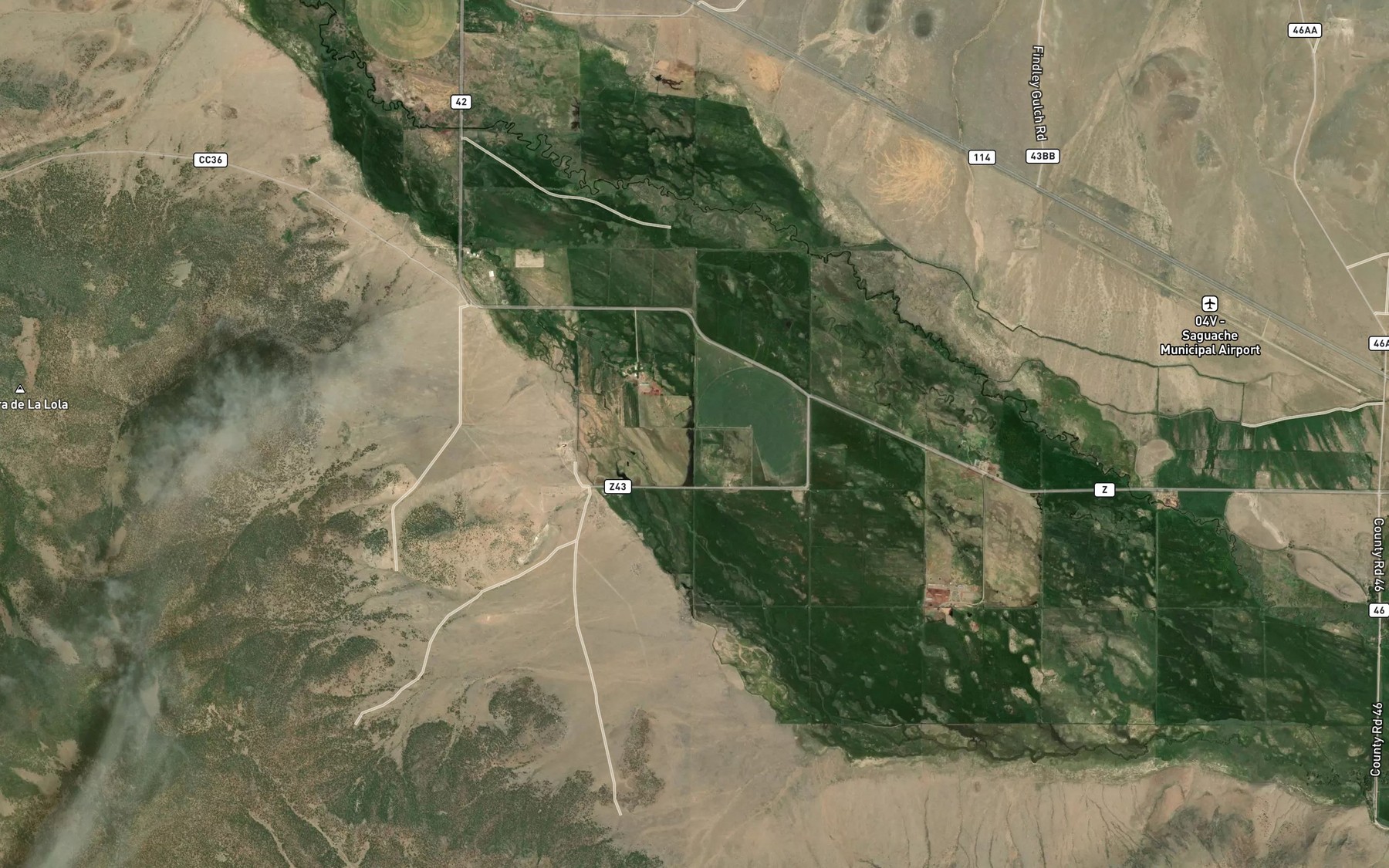 Satellite map of the Star Ditch