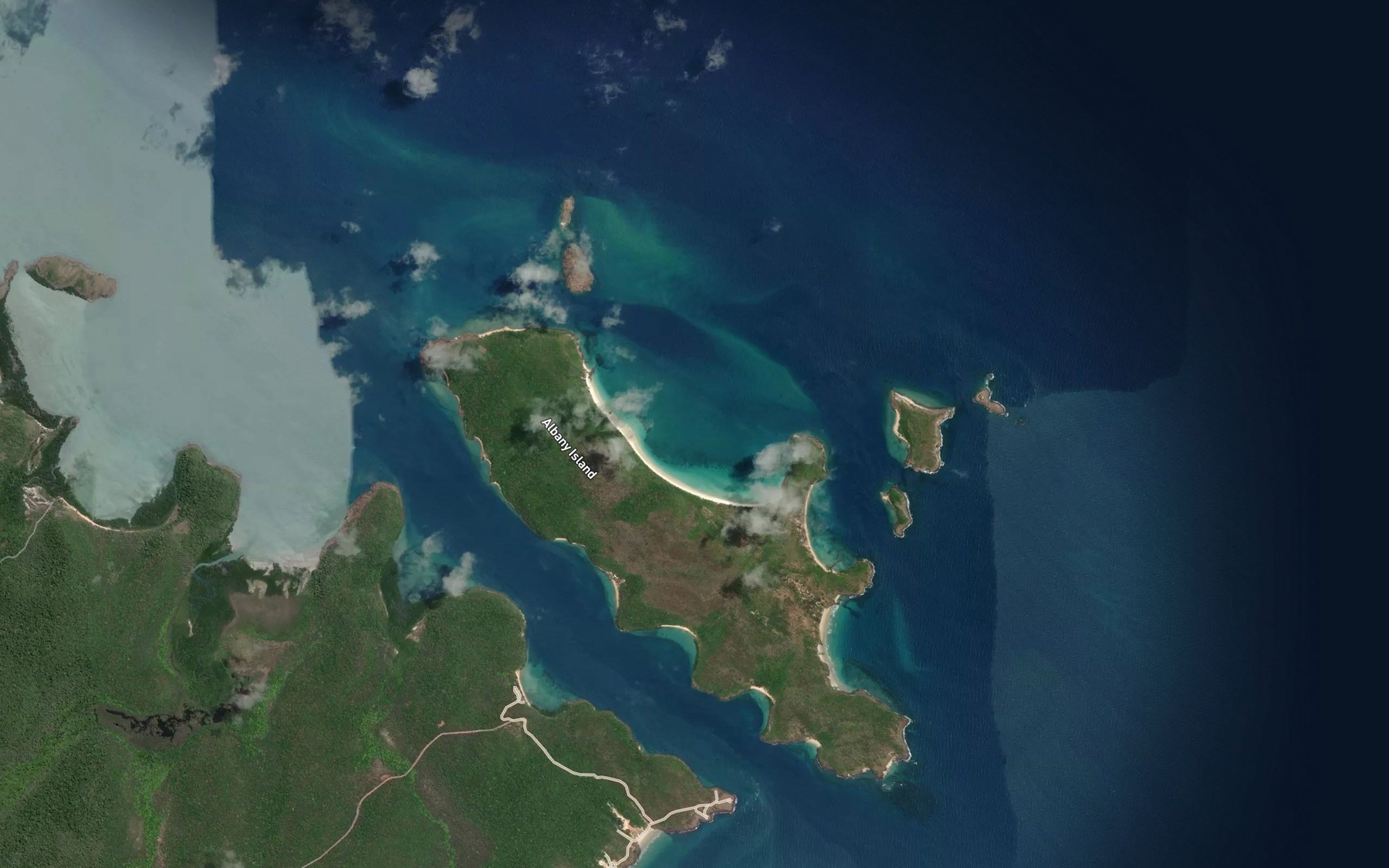 Satellite map of the Pioneer Bay